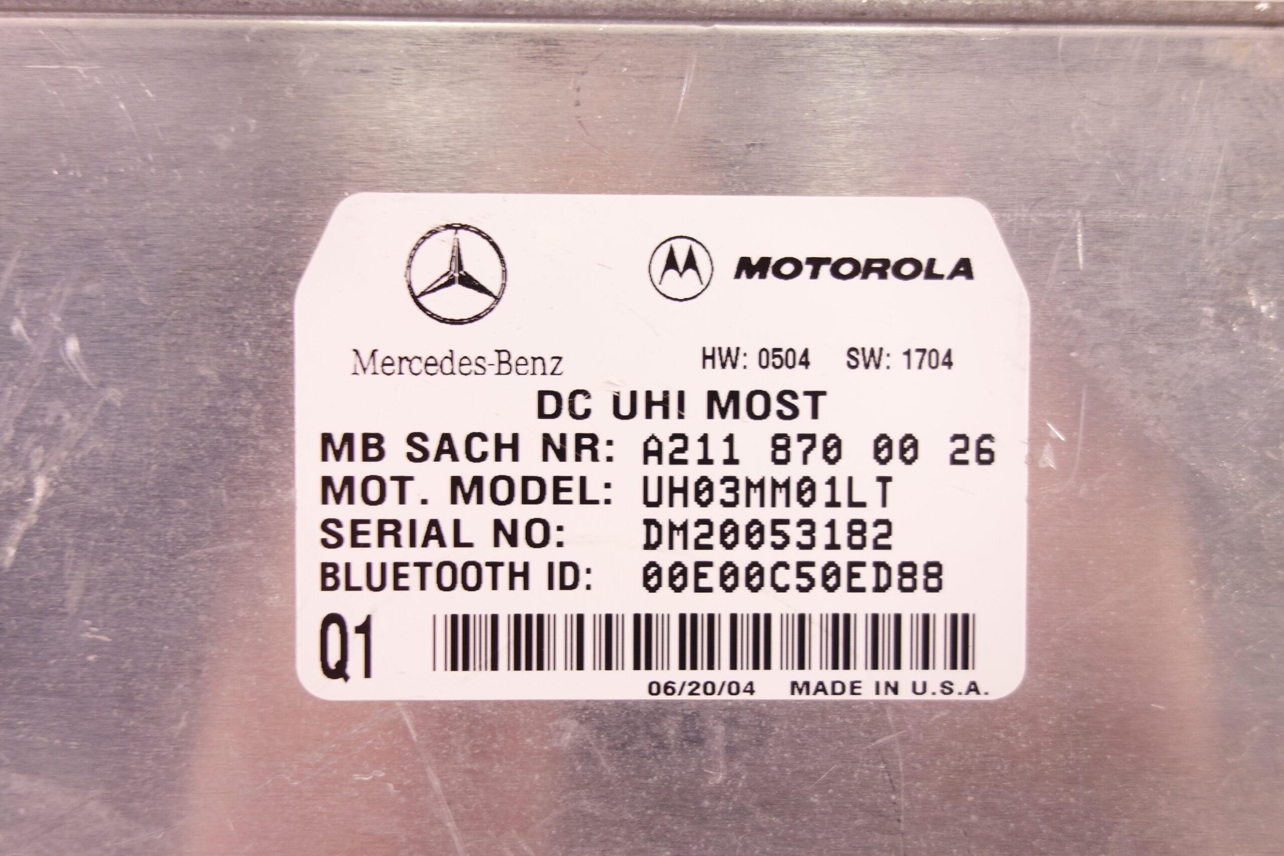 Centralita de control bluetooth Mercedes Clase E A2118700026 A211 870 00 26 UH03MM01LT - foto 2