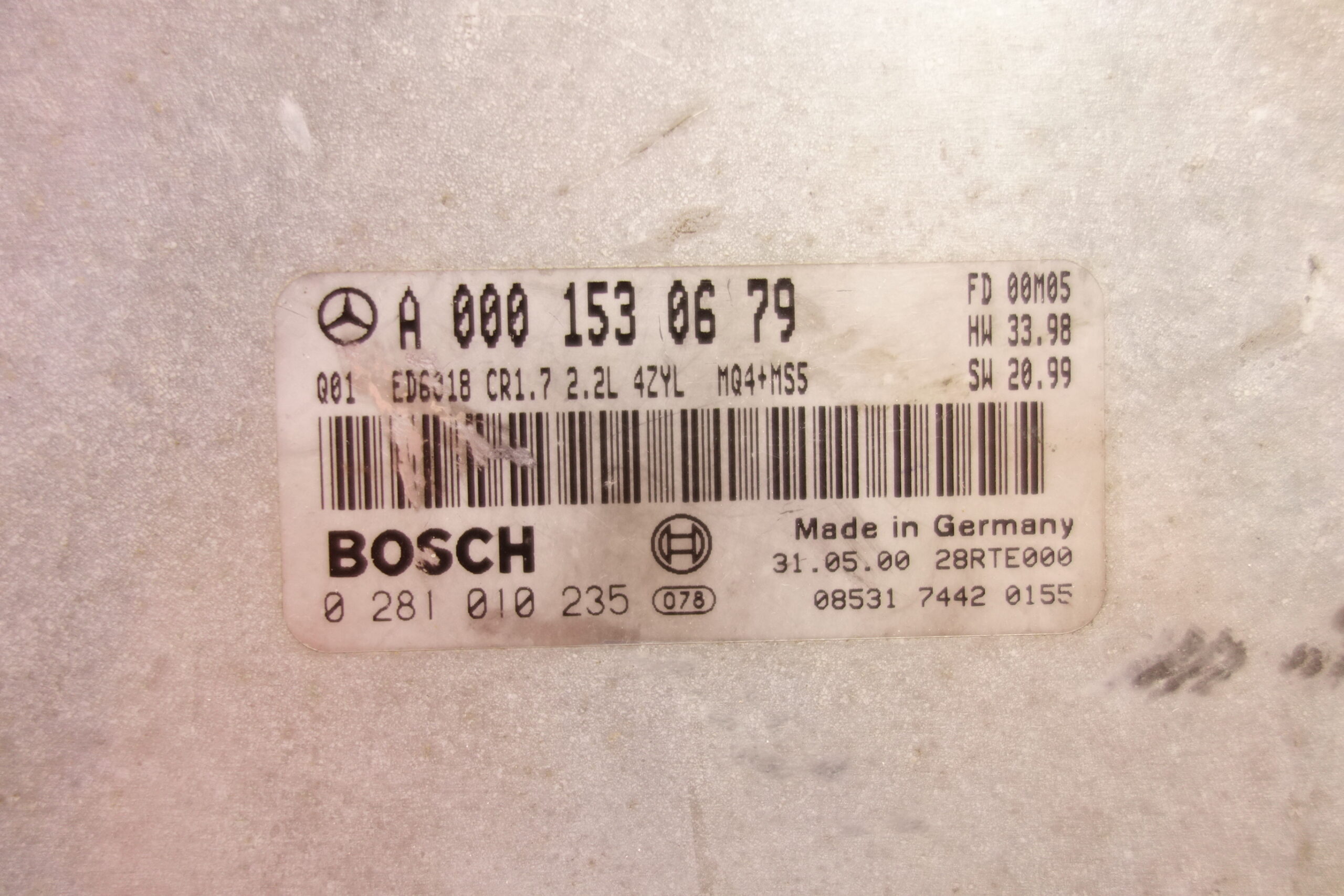 Unidad de control Mercedes Vito A0001530679 A 000 153 06 79 0281010235 0 281 010 235 - foto 2