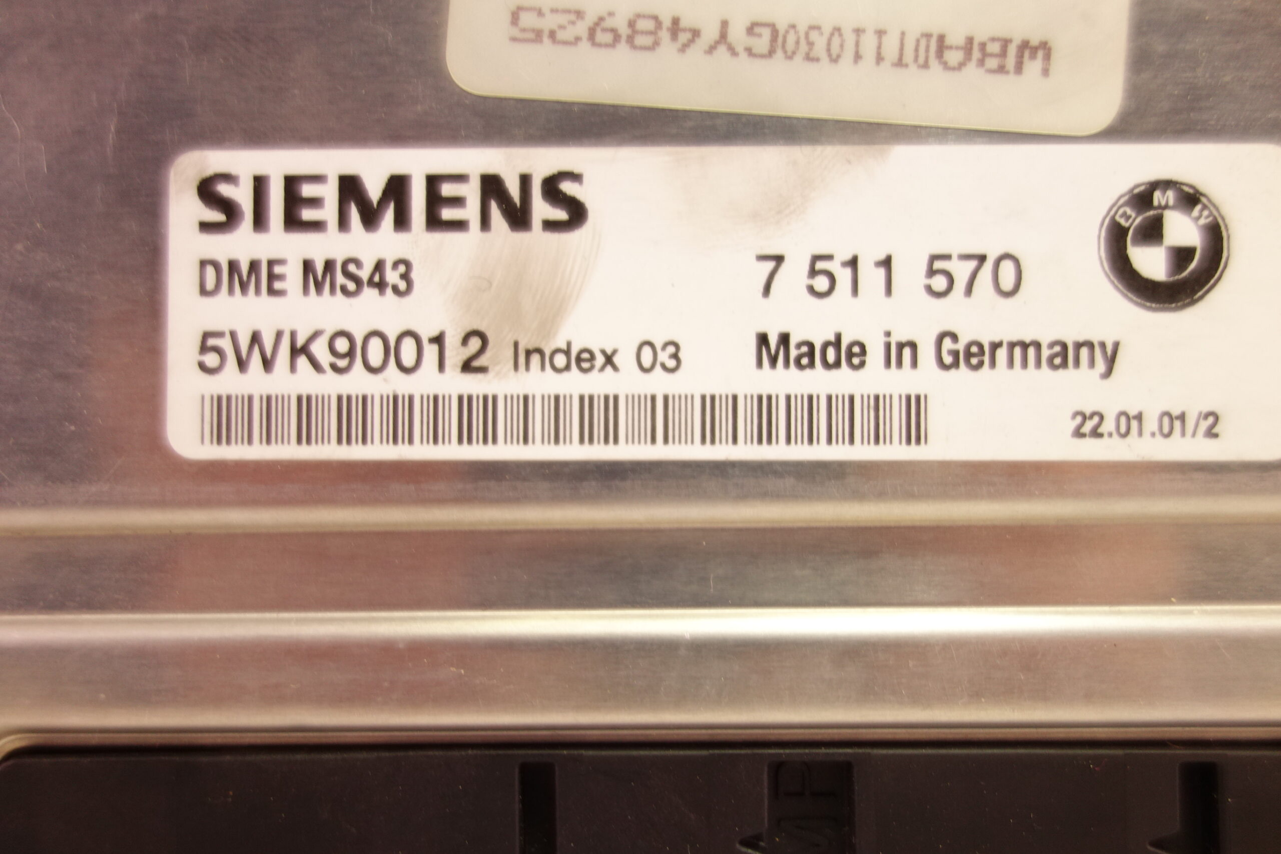 Centralita del motor BMW 7511570 7 511 570 SIEMENS DME MS43 5WK90012 INDEX 03 - foto 2