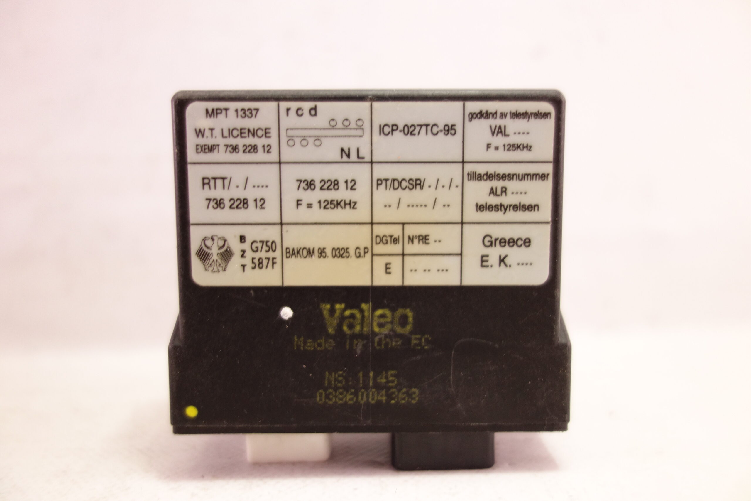 Módulo de alarma Honda Civic 73622812 736 228 12 VALEO 0386004363 - foto 1
