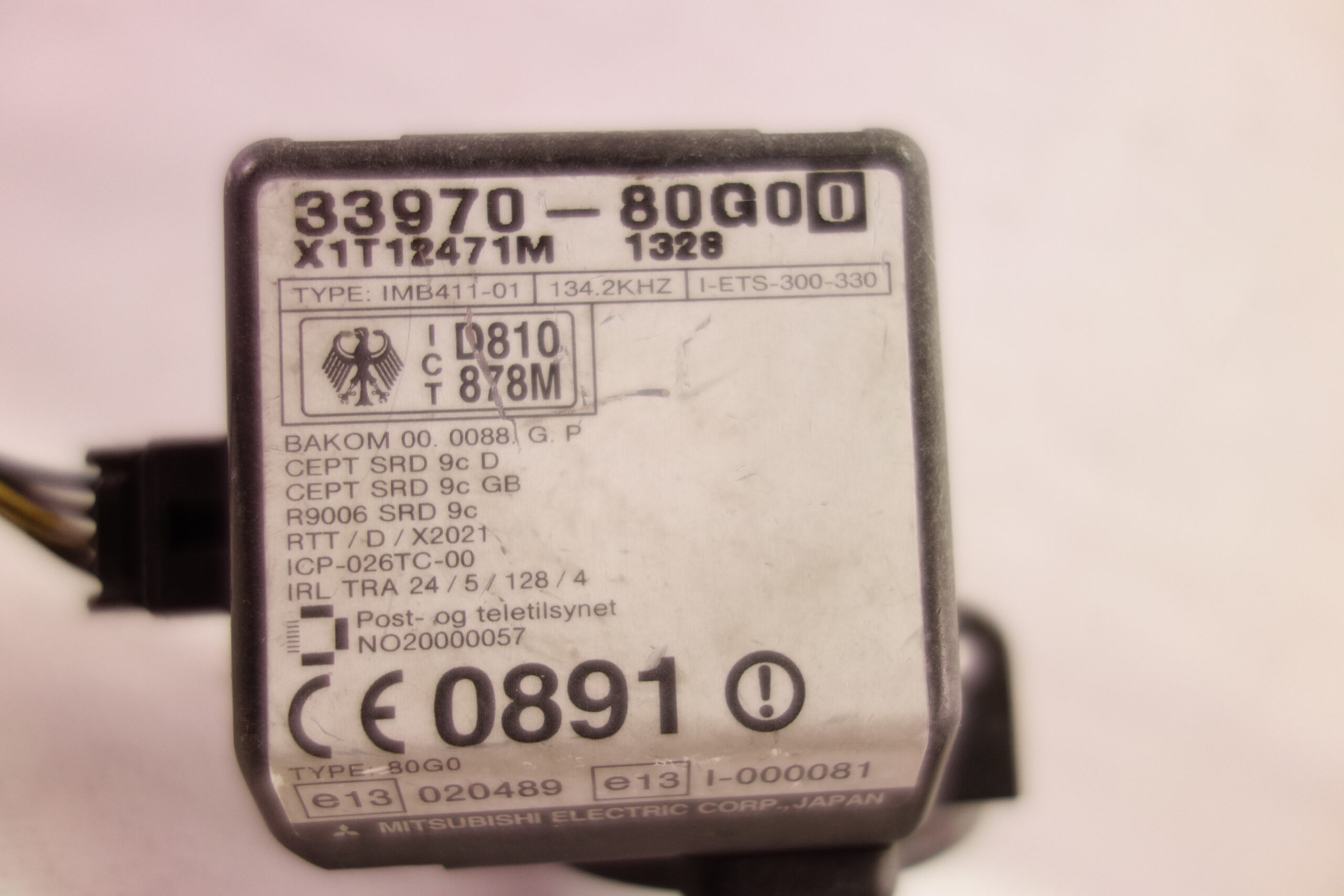 Lector de llave Suzuki Ignis 3397080G00 33970 80G00 X1T12471M - foto 2