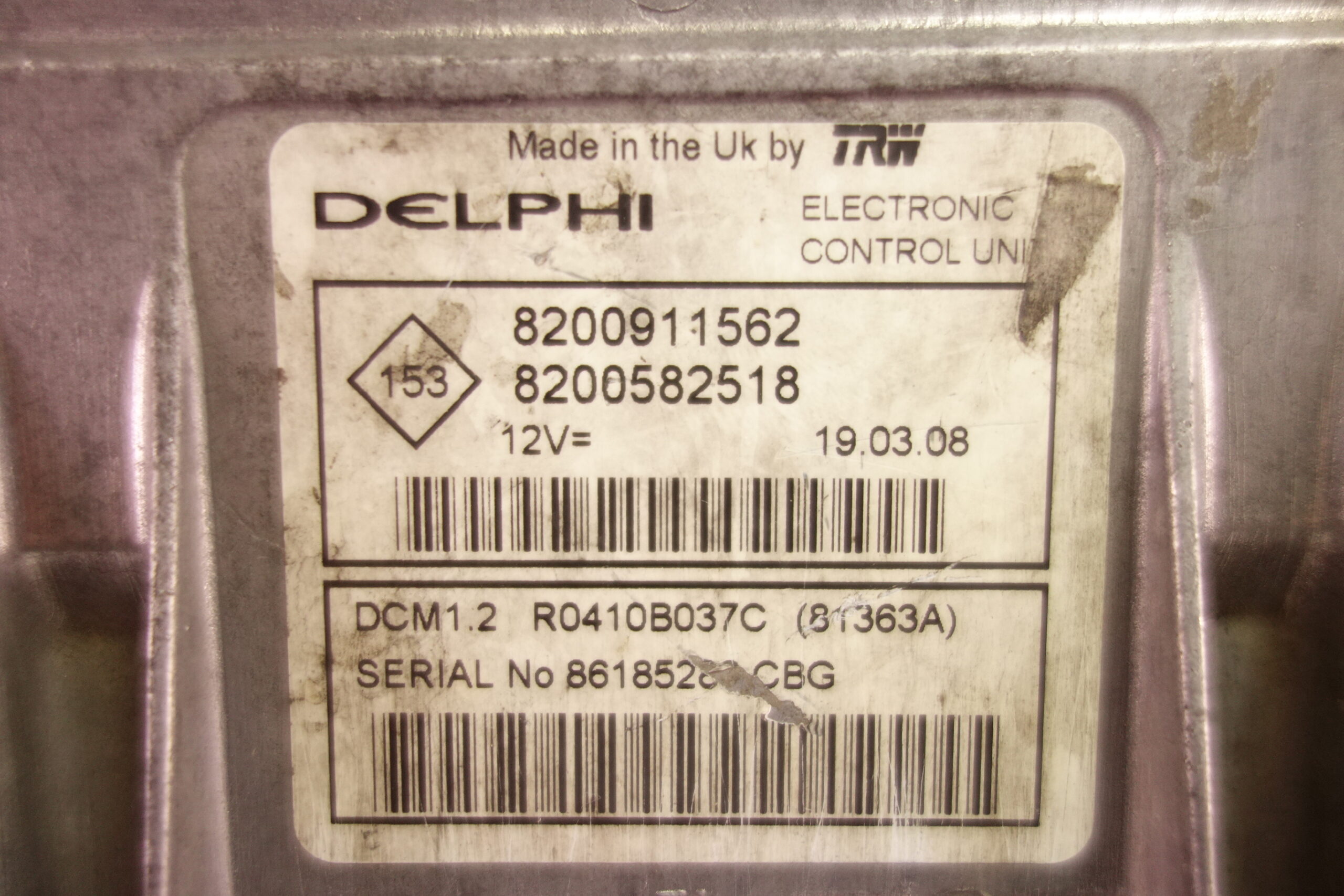 Centralita del motor Renault Clio 8200911562 8200582518 R0410B037C - foto 2