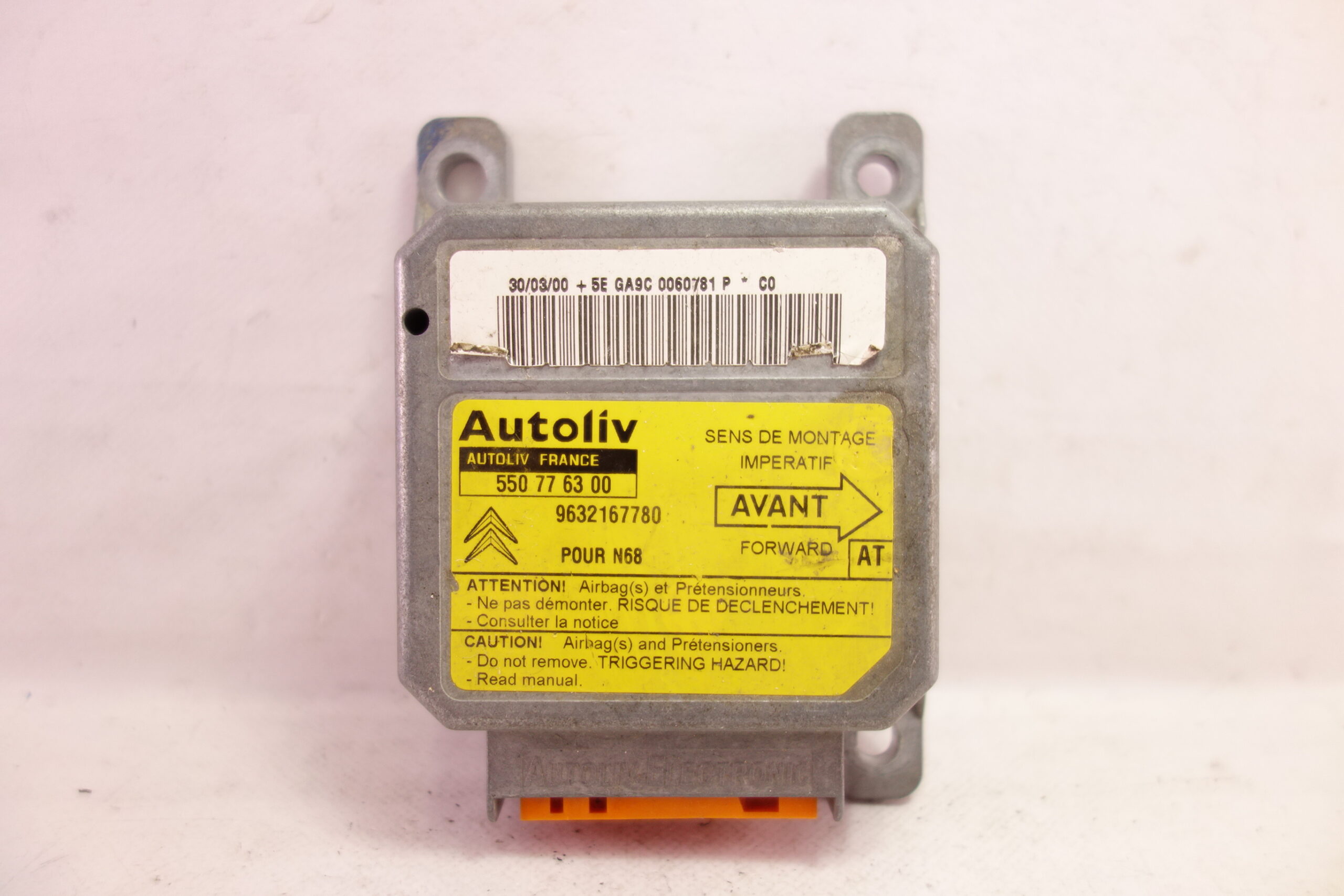 Centralita de airbag Citroen Xsara Picasso 9632167780 Autoliv 550776300 550 77 63 00 AT - foto 1