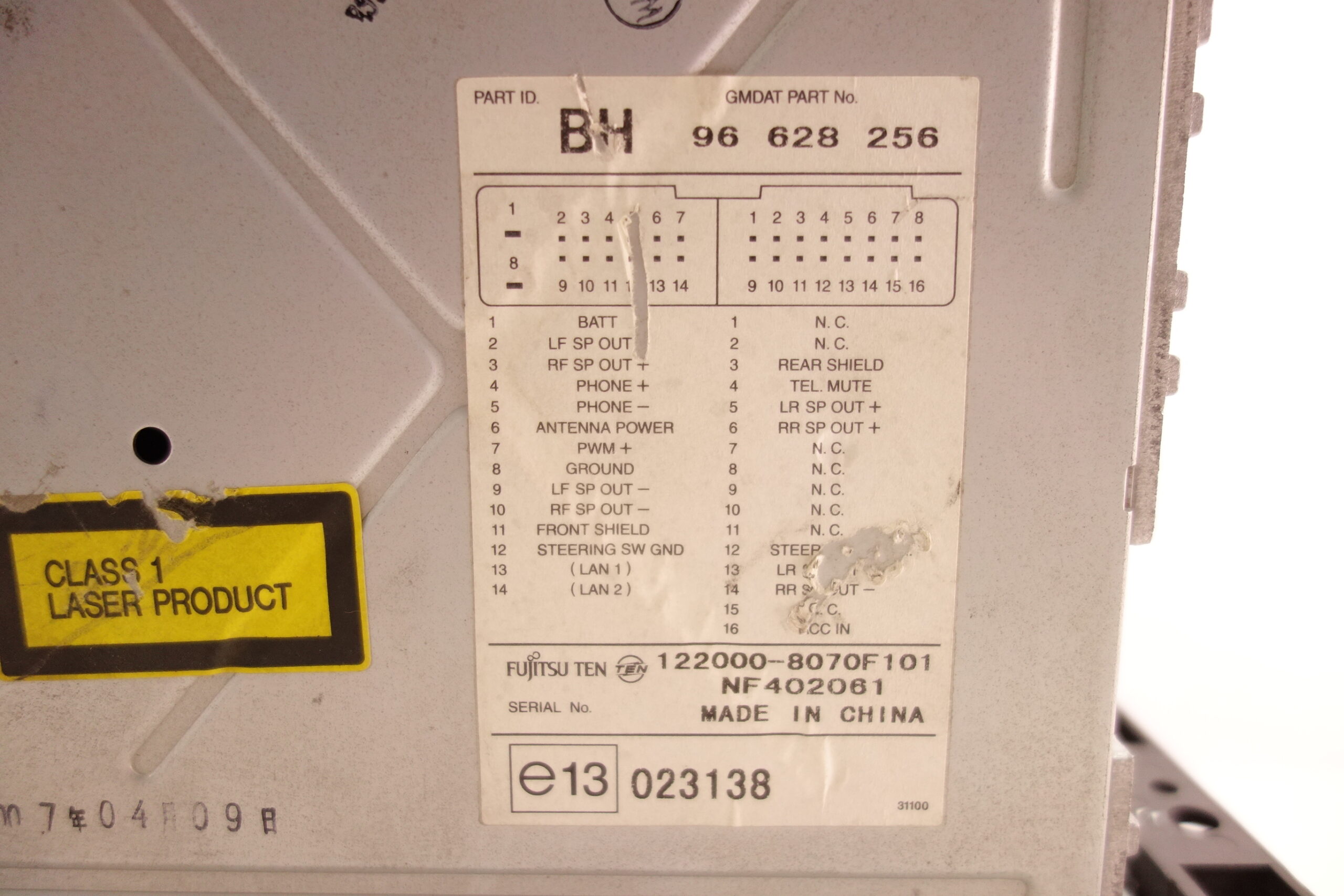 Radio CD WMA MP3 Chevrolet BH 96628256 96 628 256 1220008070F101 122000 8070F101 NF402061 - foto 2
