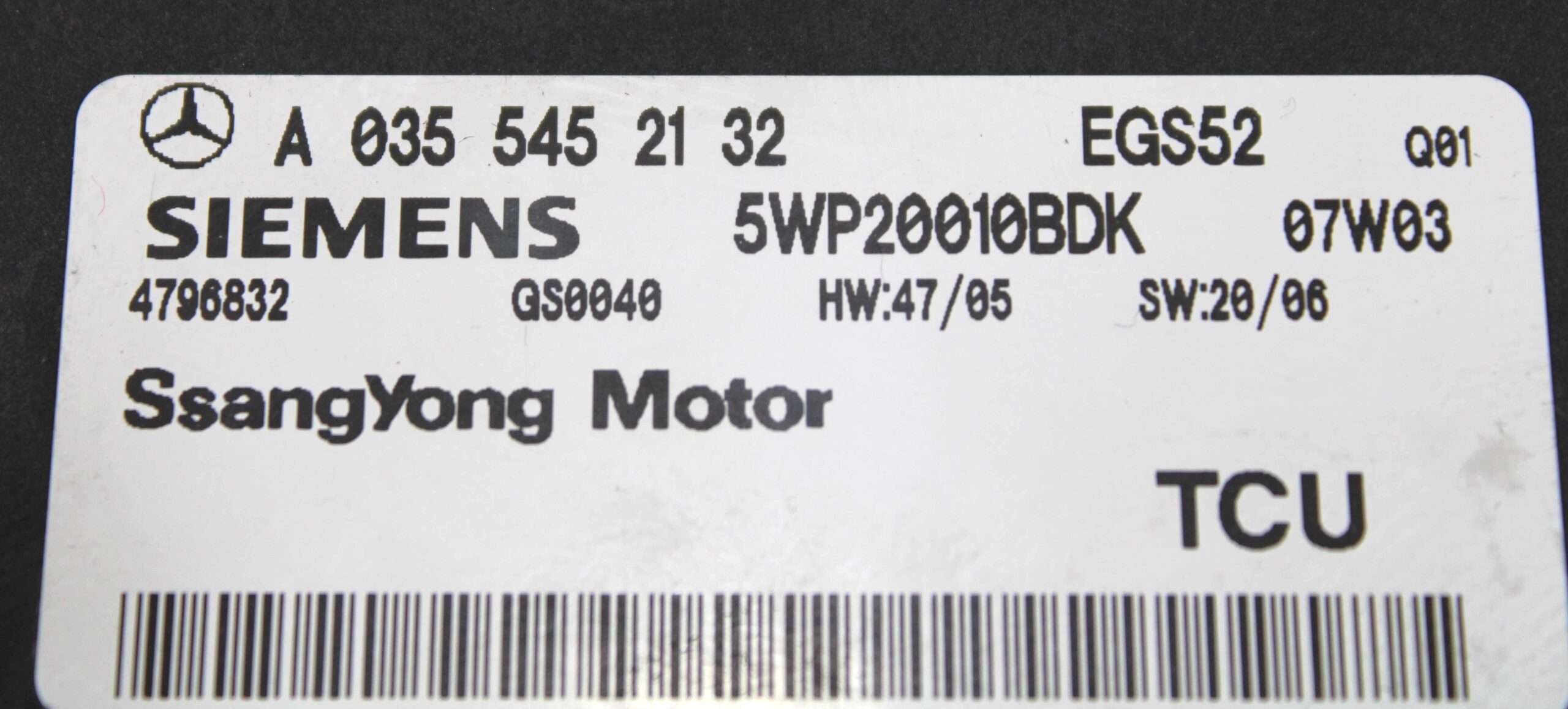 Centralita de Control Automático SsangYong - foto 2
