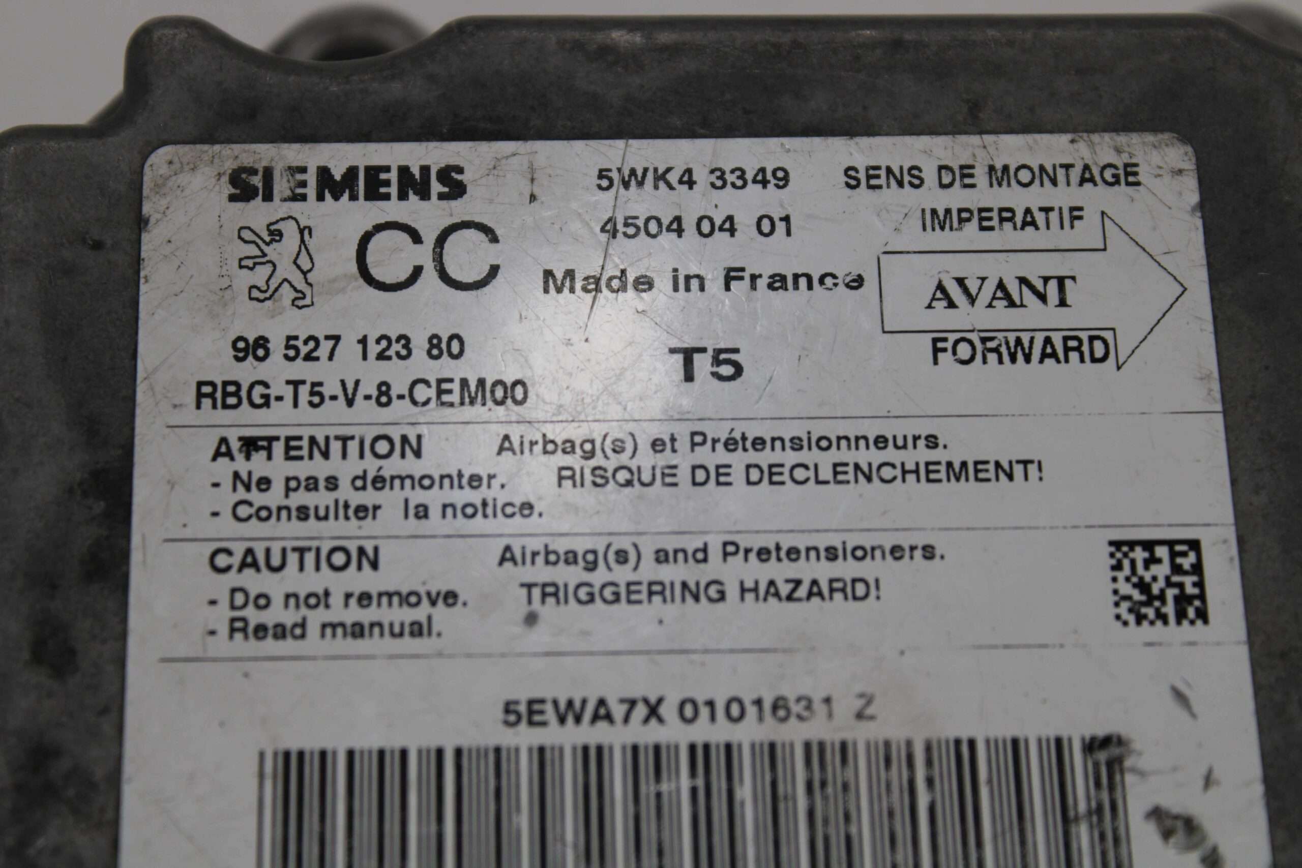 Centralita de Airbag Peugeot 307 - foto 2