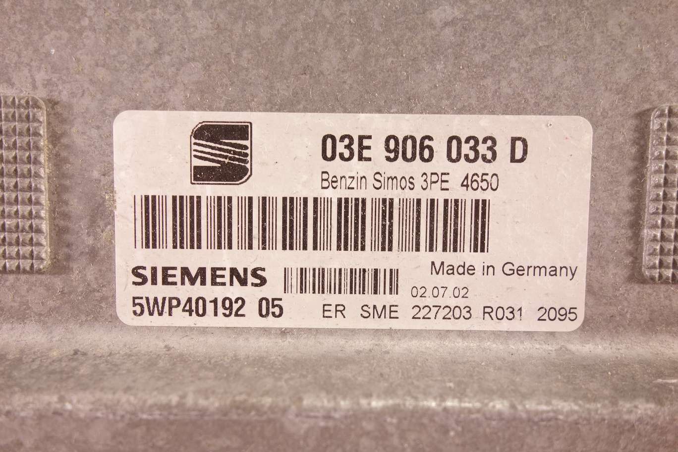 Centralita del motor Seat Ibiza 03E906033D 03E 906 033 D SIMOS 3PE 4650 SIEMENS 5WP4012105 5WP40121 05 - foto 2