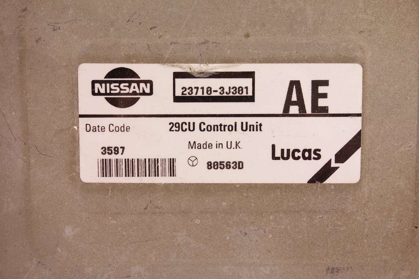 Centralita control del motor ECU Nissan Primera 237103J301 23710 3J301 80563D - foto 2