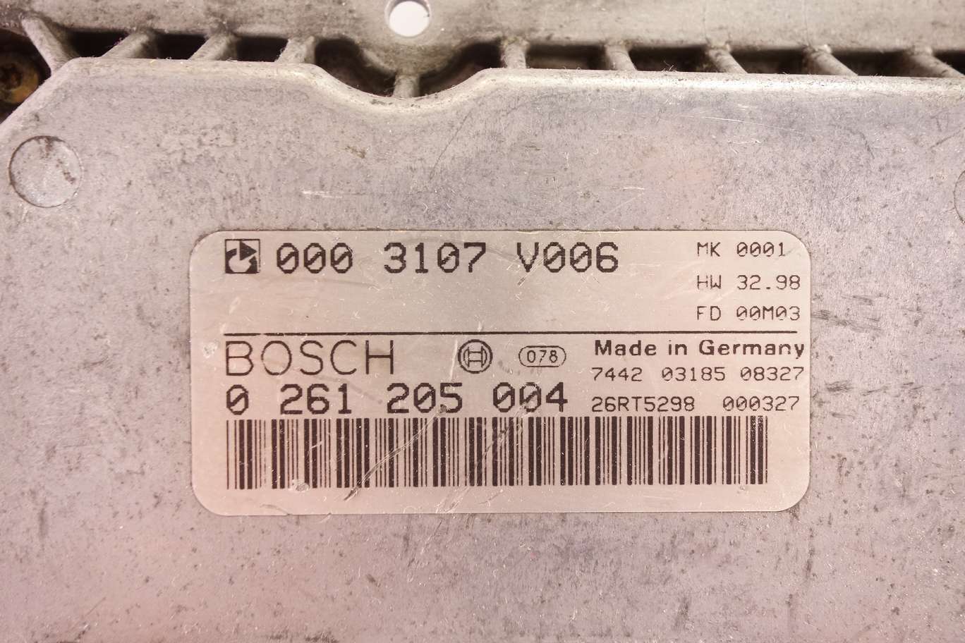 Centralita control del motor Smart 0003107V006 000 3107 V006 BOSCH 0261205004 0 621 205 004 - foto 2