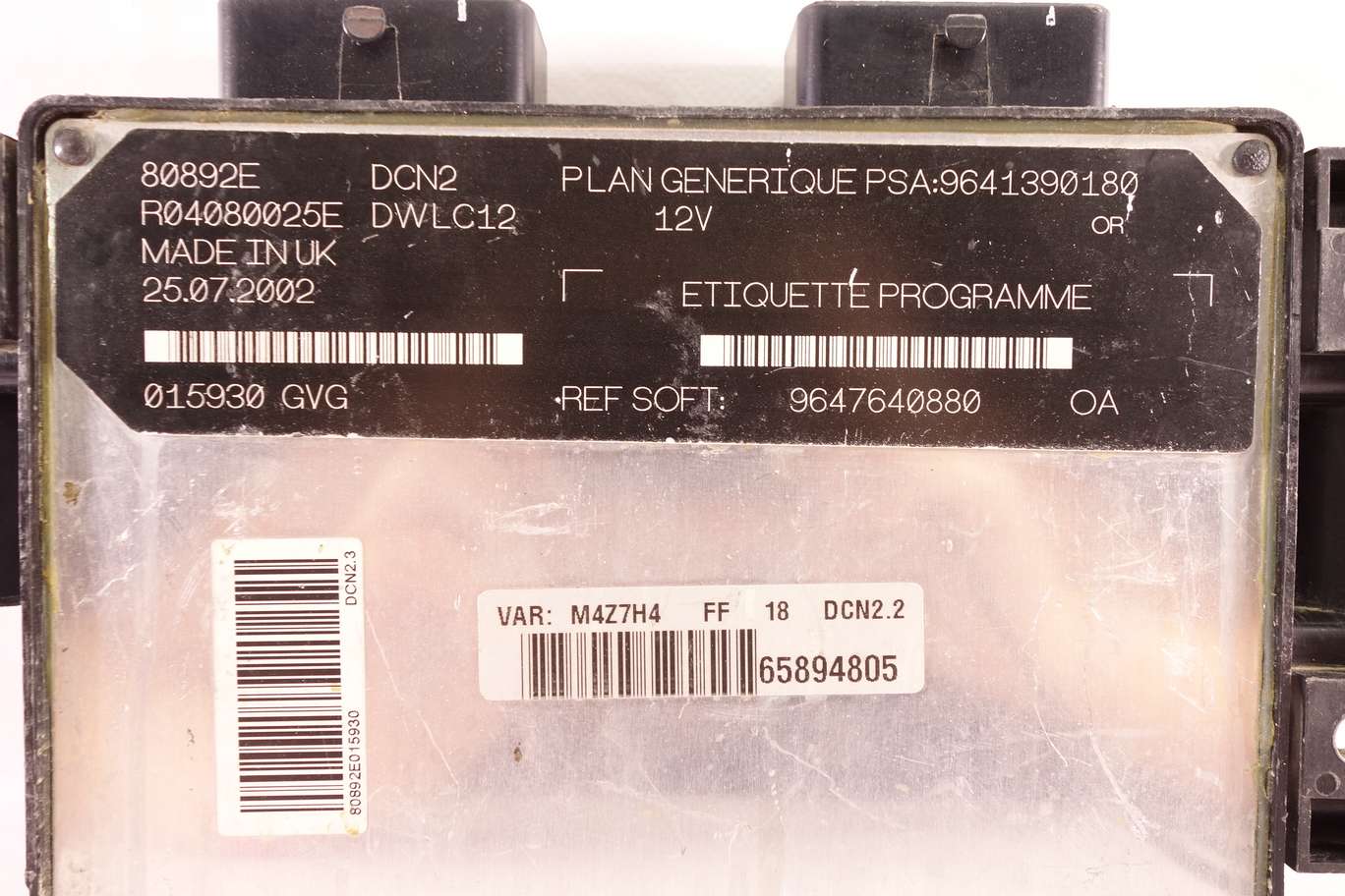 Centralita control de motor Peugeot Citroen 9641390180 9647640880 R04080025E - foto 2