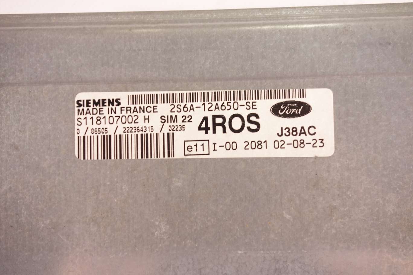 Centralita de motor Ford Fiesta S118325001 2S6A12A650SE 2S6A 12A650 SE S118107002H S118107002 H - foto 3