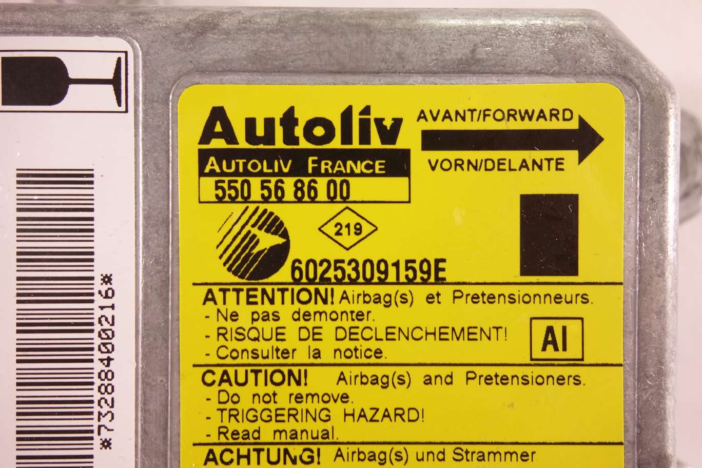 Centralita de airbag Renault Espace 550568600 550 56 86 00 6025309159E AI - foto 2