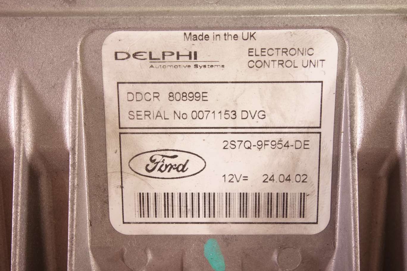 Centralita control de motor Ford Mondeo 2S7Q9F954DE 2S7Q 9F954 DE 80899E - foto 2