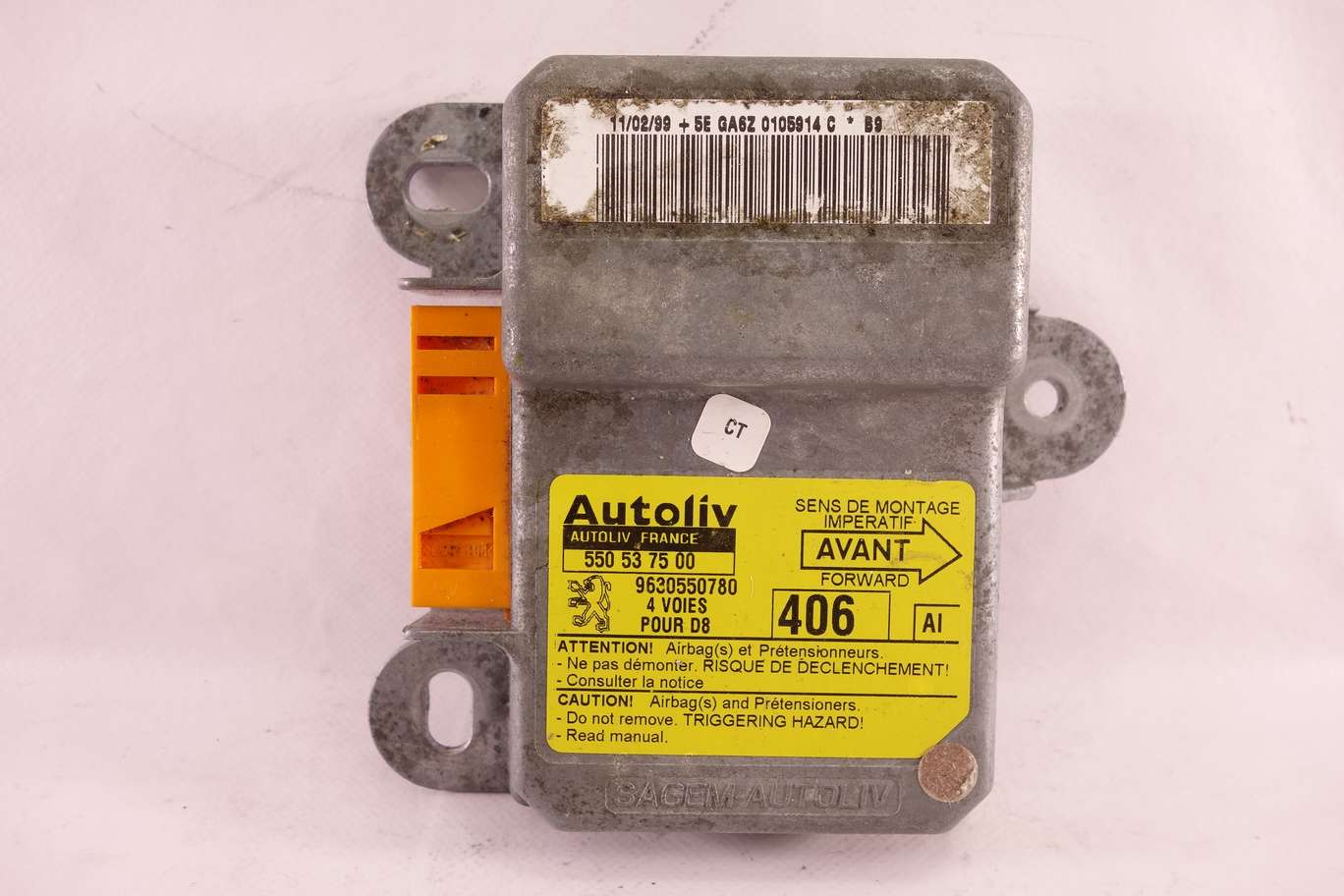 Centralita de airbag Peugeot 406 550537500 550 53 75 00 9630550780 AI - foto 1