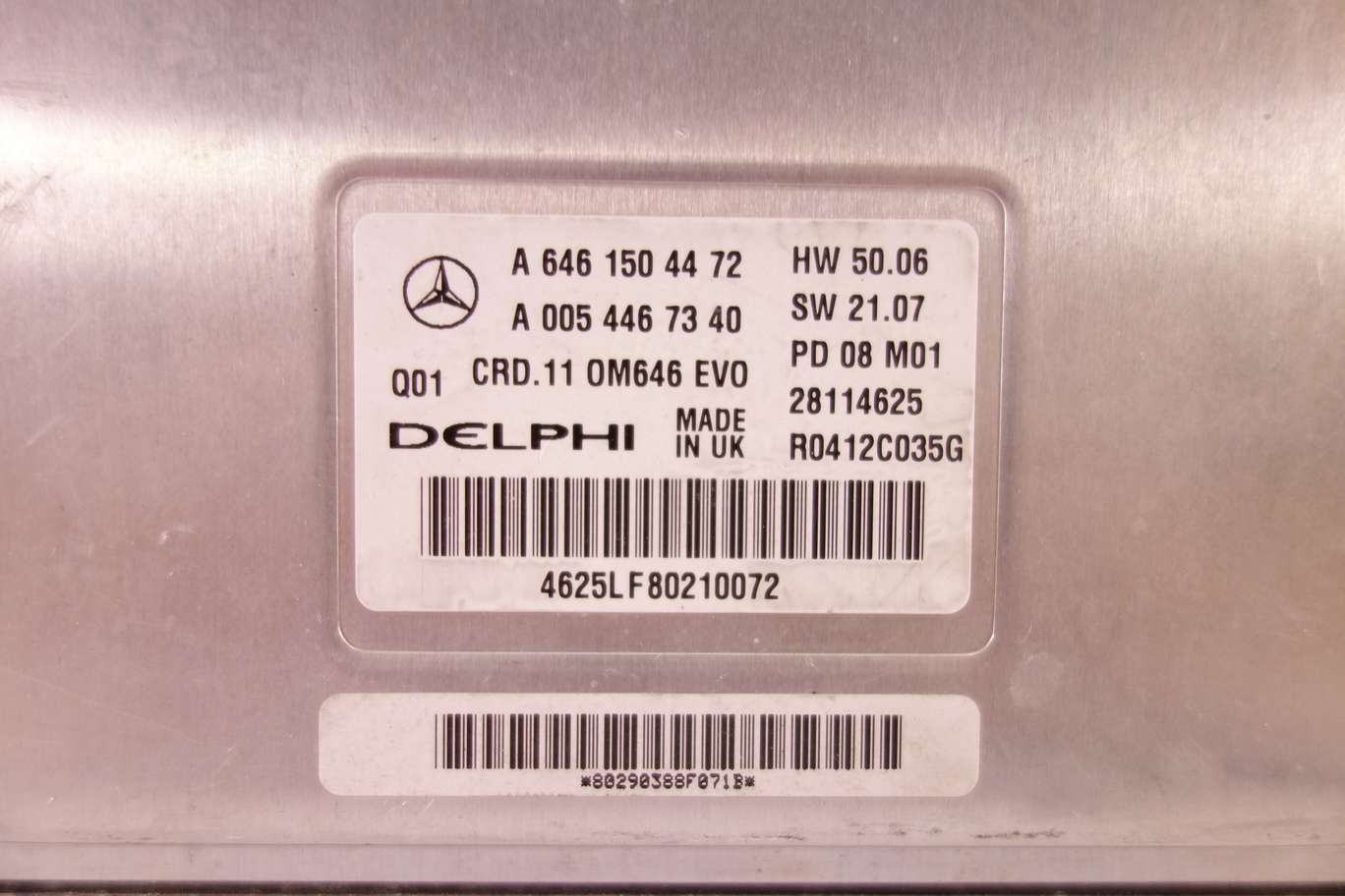 Centralita del motor Mercedes Clase C A6461504472 A 646 150 44 72 A0054467340 A 005 446 73 40 28114625 R0412C035G - foto 2