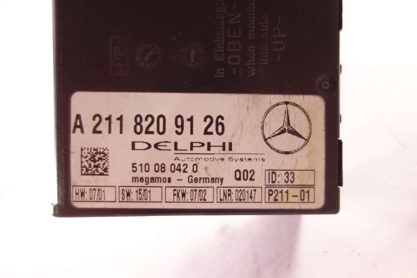 Caja de fusibles Mercedes Clase C 0035455201 003 545 52 01 5DK00797440 5DK 007 974 40 A211 820 91 26 510080420 510 08 042 0 - foto 3