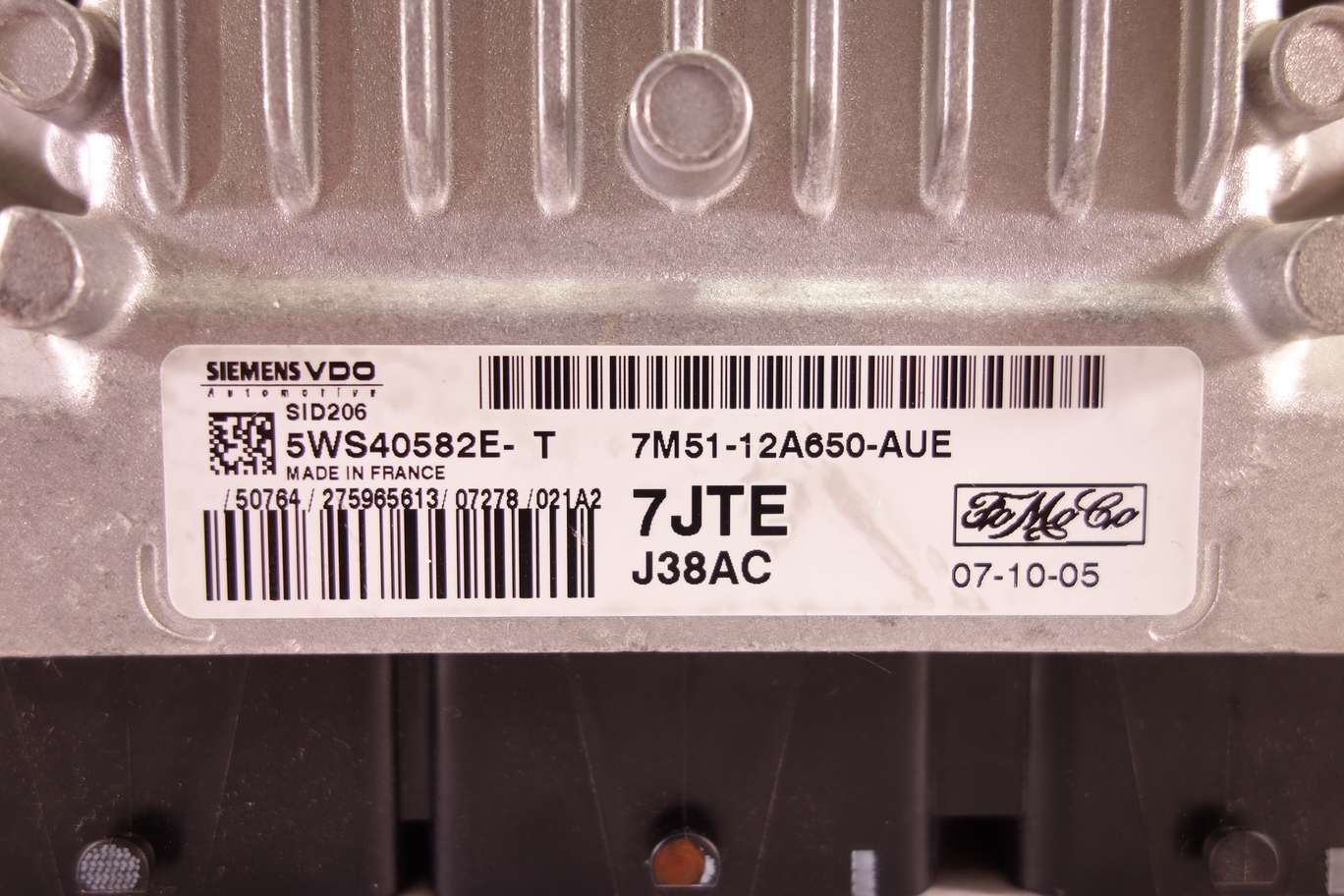 Centralita del motor Ford Focus 5WS40582ET 5WS40582E T 7M5112A650AUE 7M51 12A650 AUE - foto 2