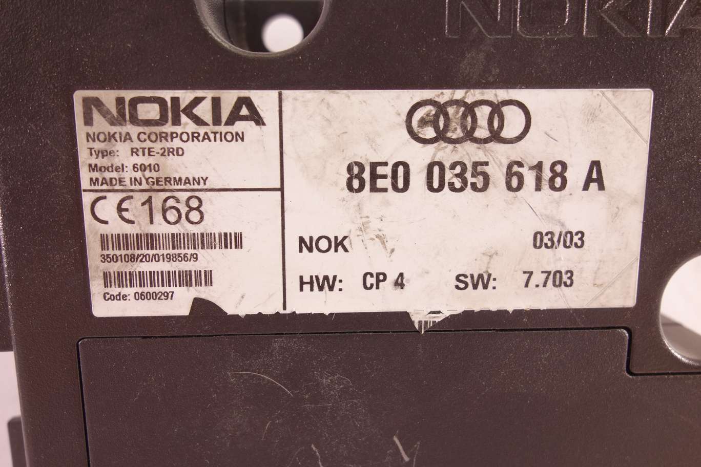 Unidad de control para teléfono Audi A4 8E0035618A 8E0 035 618 A TYPE RTE2RD RTE-2RD 8E0035618AX 8E0 035 618 AX - foto 2