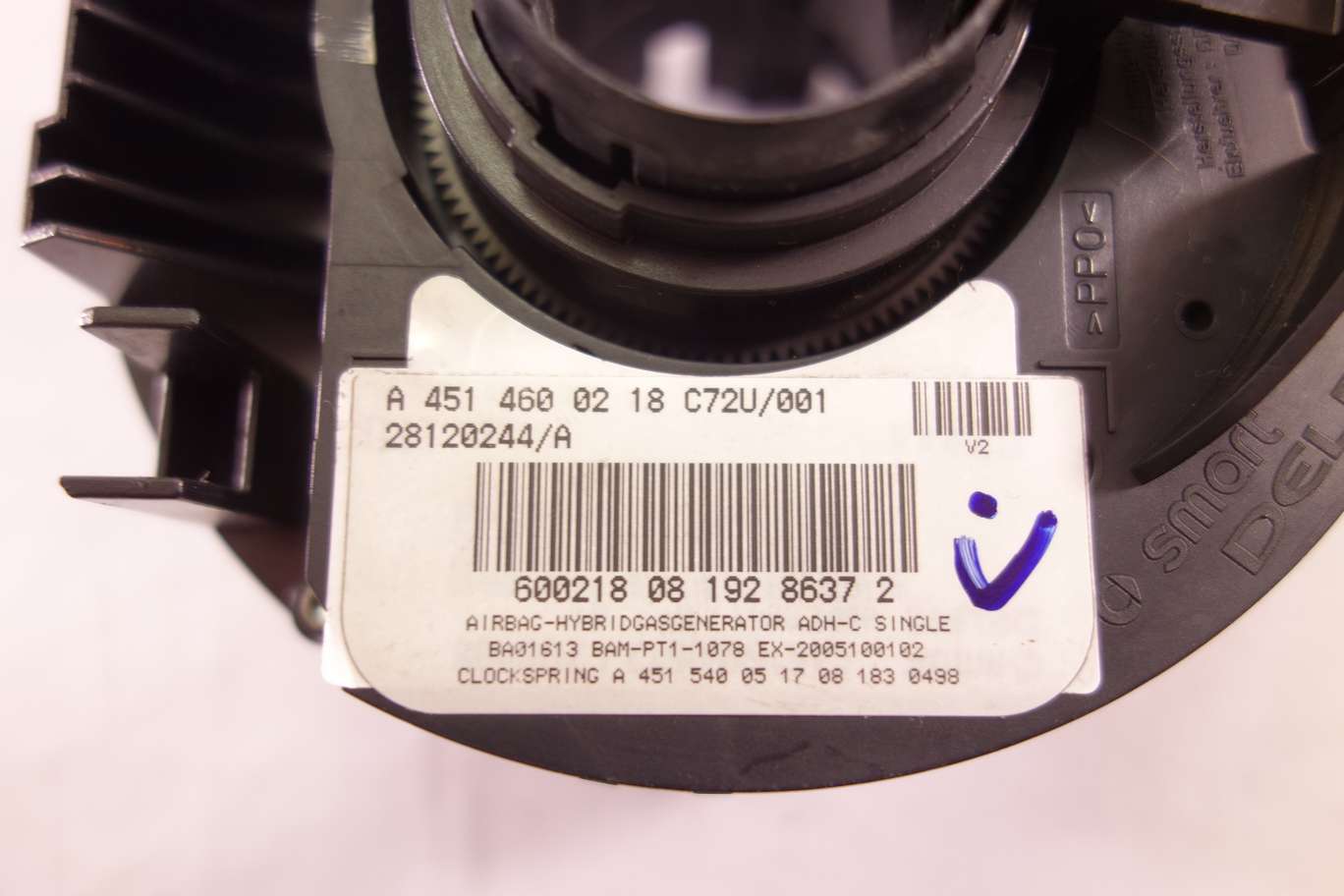 Anillo de airbag Smart ForTwo A4514600218 A 451 460 02 18 28120244A 28120244 A - foto 2