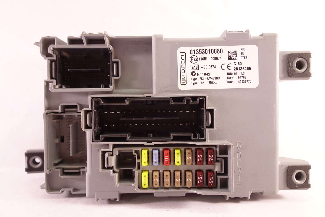 Caja de fusibles BSI Fiat Peugeot 01353010080 116RI000674 116RI 000674 28136466 - foto 1