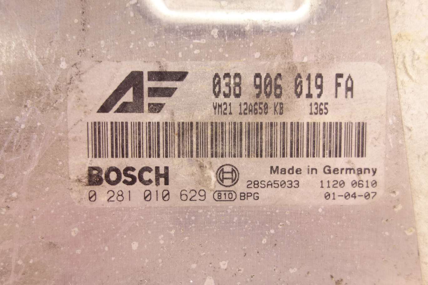Modulo control del motor Ford 038906019FA 038 906 019 FA BOSCH 0281010629 0 281 010 629 - foto 2