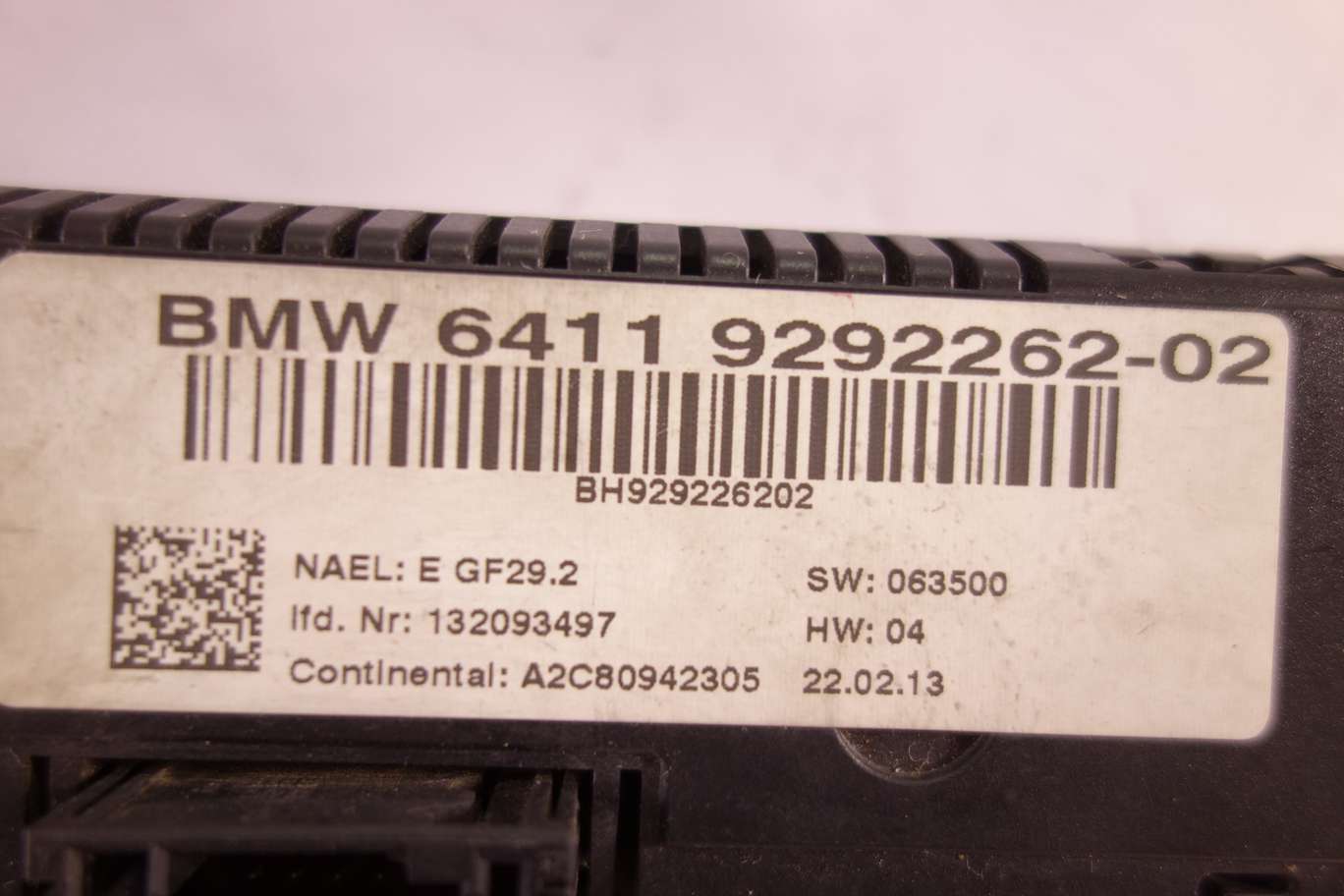 Mando climatizador BMW Serie 3 6411929226202 64119292262 02 A2C80942305 - foto 2