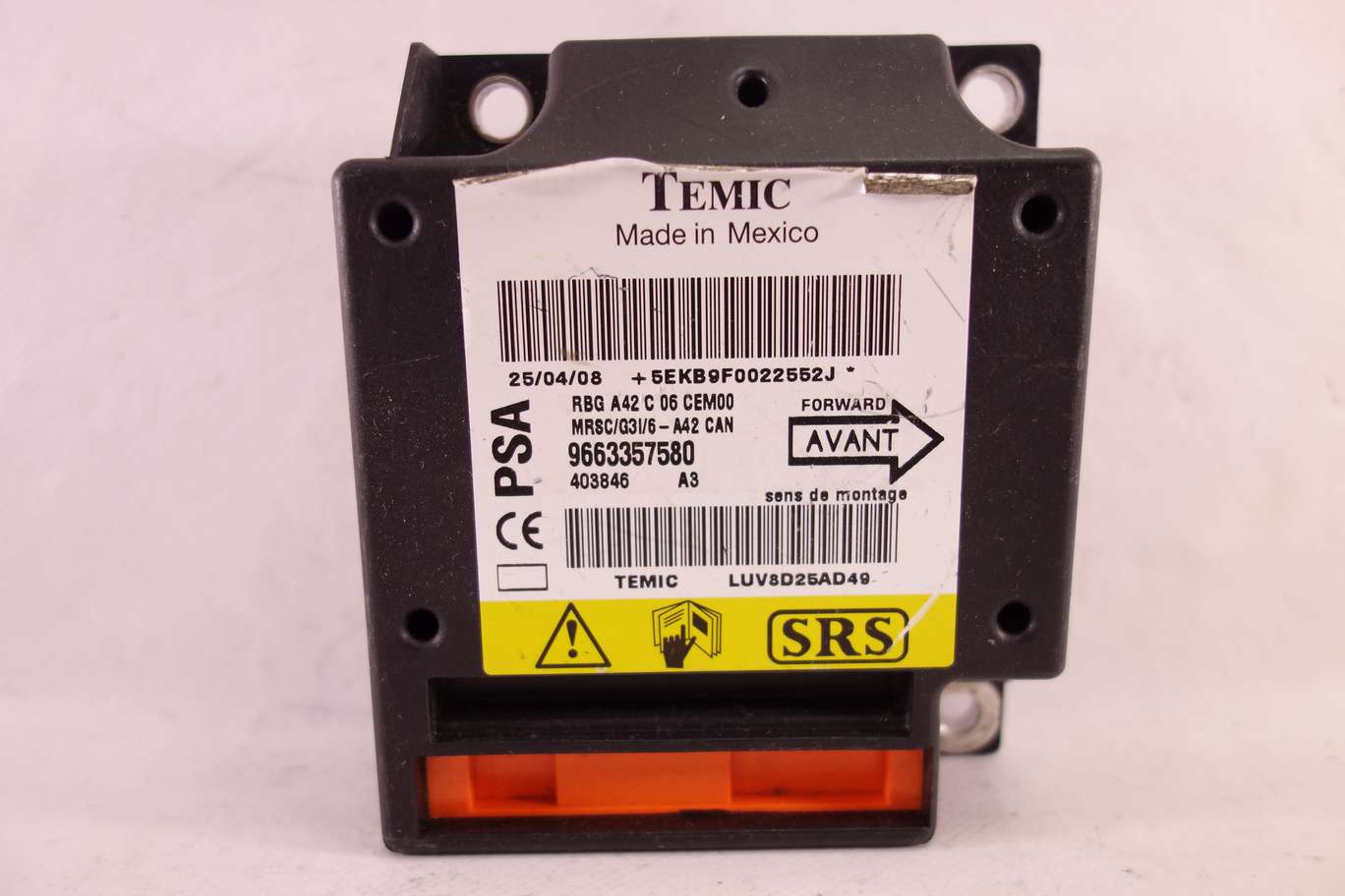 Centralita de airbag Citroen C3 9663357580 403846A3 403846 A3 - foto 1