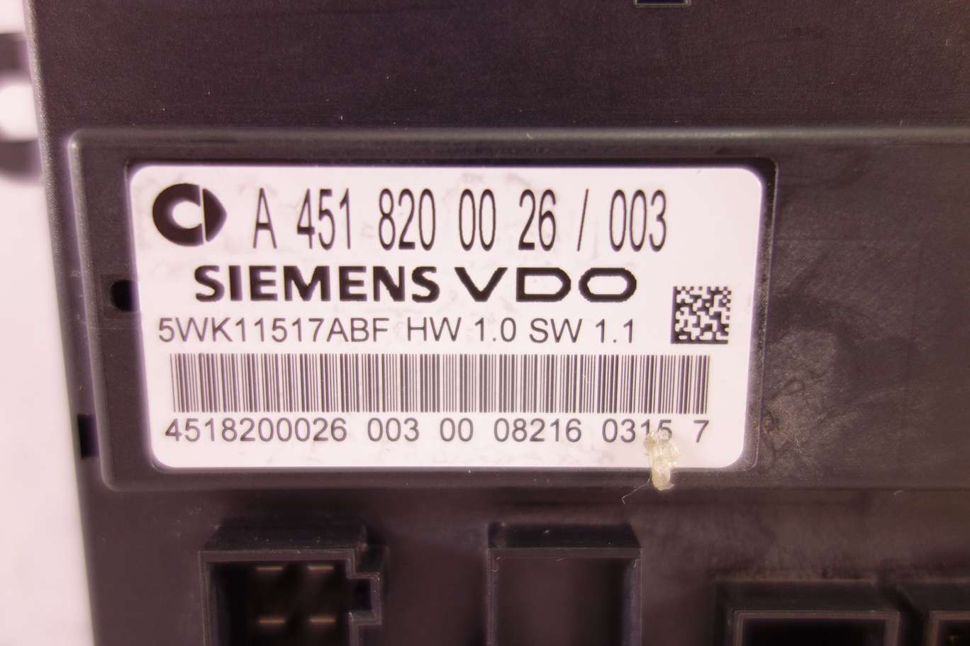 Modulo de control de cierre centralizado Smart FortTwo A4518200026003 A4518200026 003 A 451 820 00 26 003 5WK11517ABF - foto 2