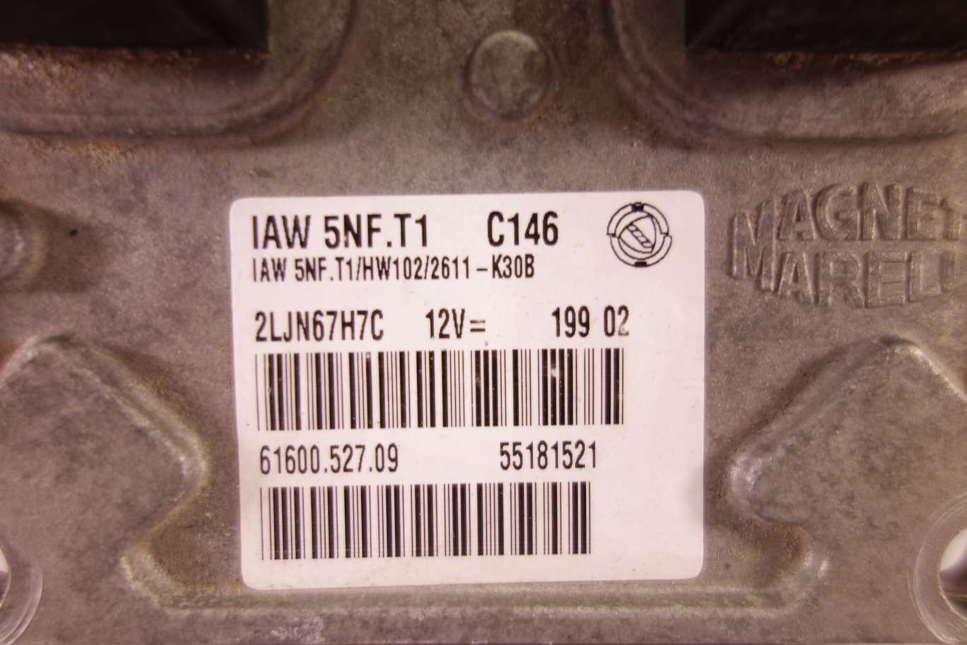 Centralita del motor con lector de llave Fiat Stilo 55181521 6160052709 61600.527.09 IAW5NFT1 IAW 5NF.T1 46742880 - foto 2