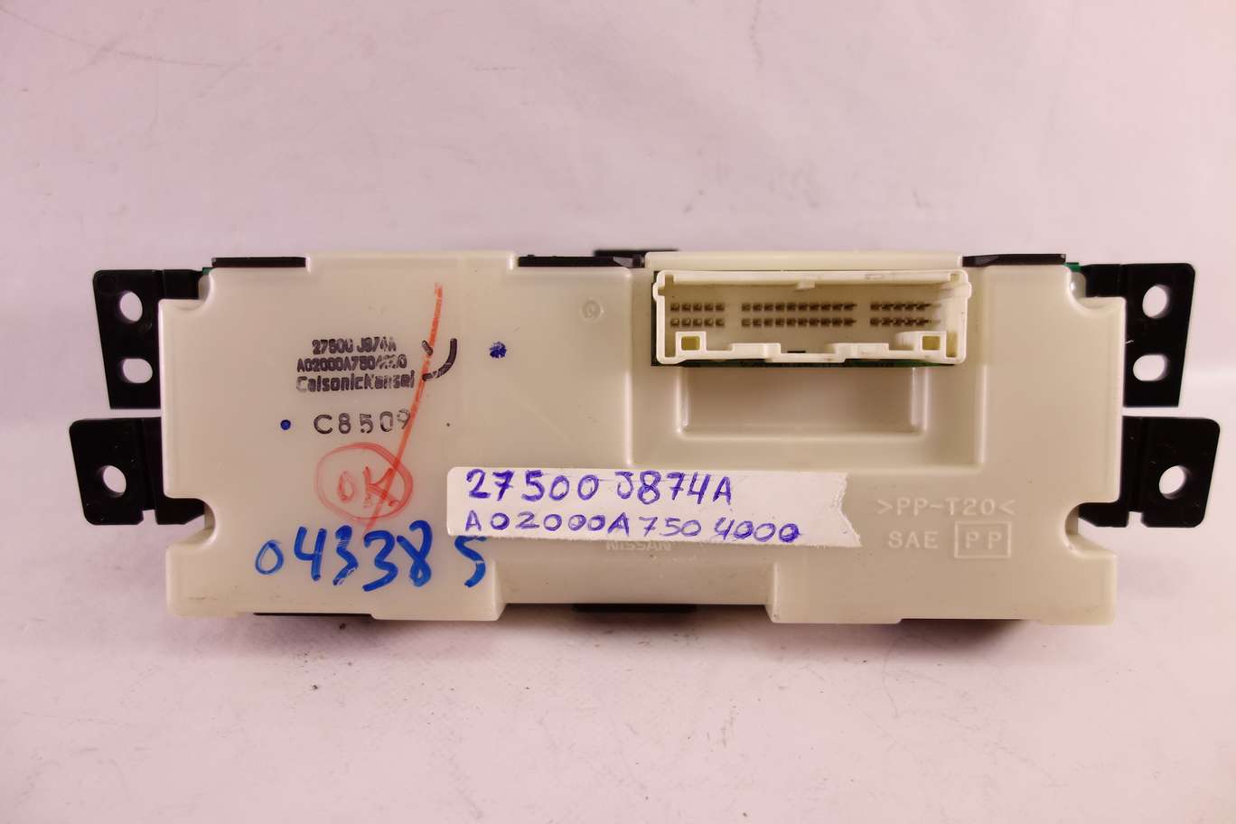 Mando climatizador Nissan XTrail 27500J874A 27500 J874A A02000A7504000 - foto 2