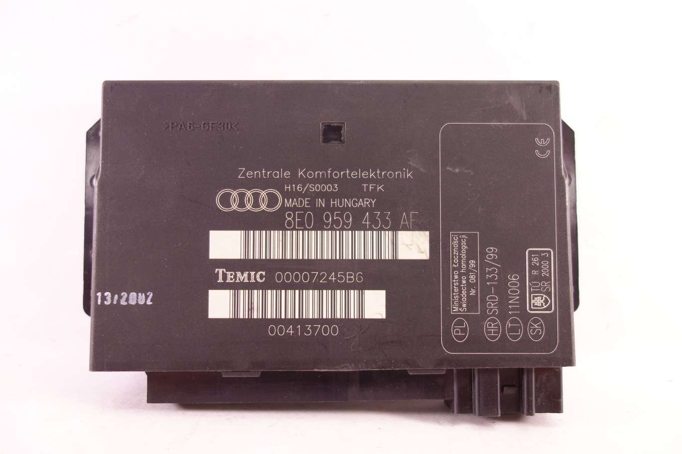 Módulo confort Audi A4 8E0959433AF 8E0 959 433 AF TEMIC 00007245B6 - foto 1