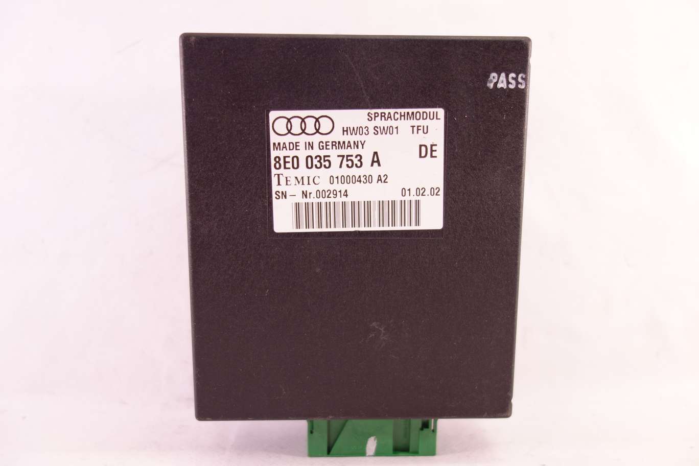 Módulo control de idioma Audi A4 8E0035753A 8E0 035 753 A Temic 01000430A2 01000430 A2 - foto 1