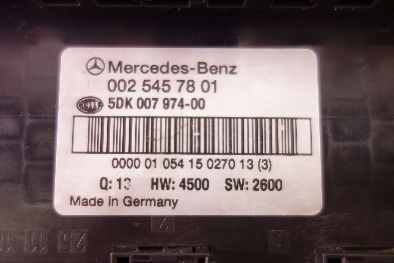 Caja de fusibles Mercedes Clase C 0025457801 002 545 78 01 5DK00797400 5DK 007 974 00 9292481B 929248 1B - foto 2