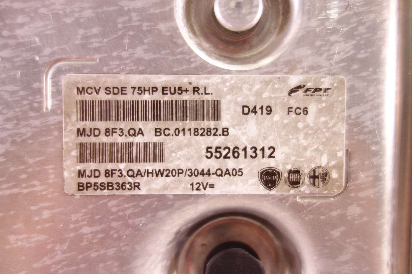 Centralita del motor Fiat Peugeot 55261312 MJD8F3QA MJD 8F3 QA BC0118282B BC 0118282 B - foto 2