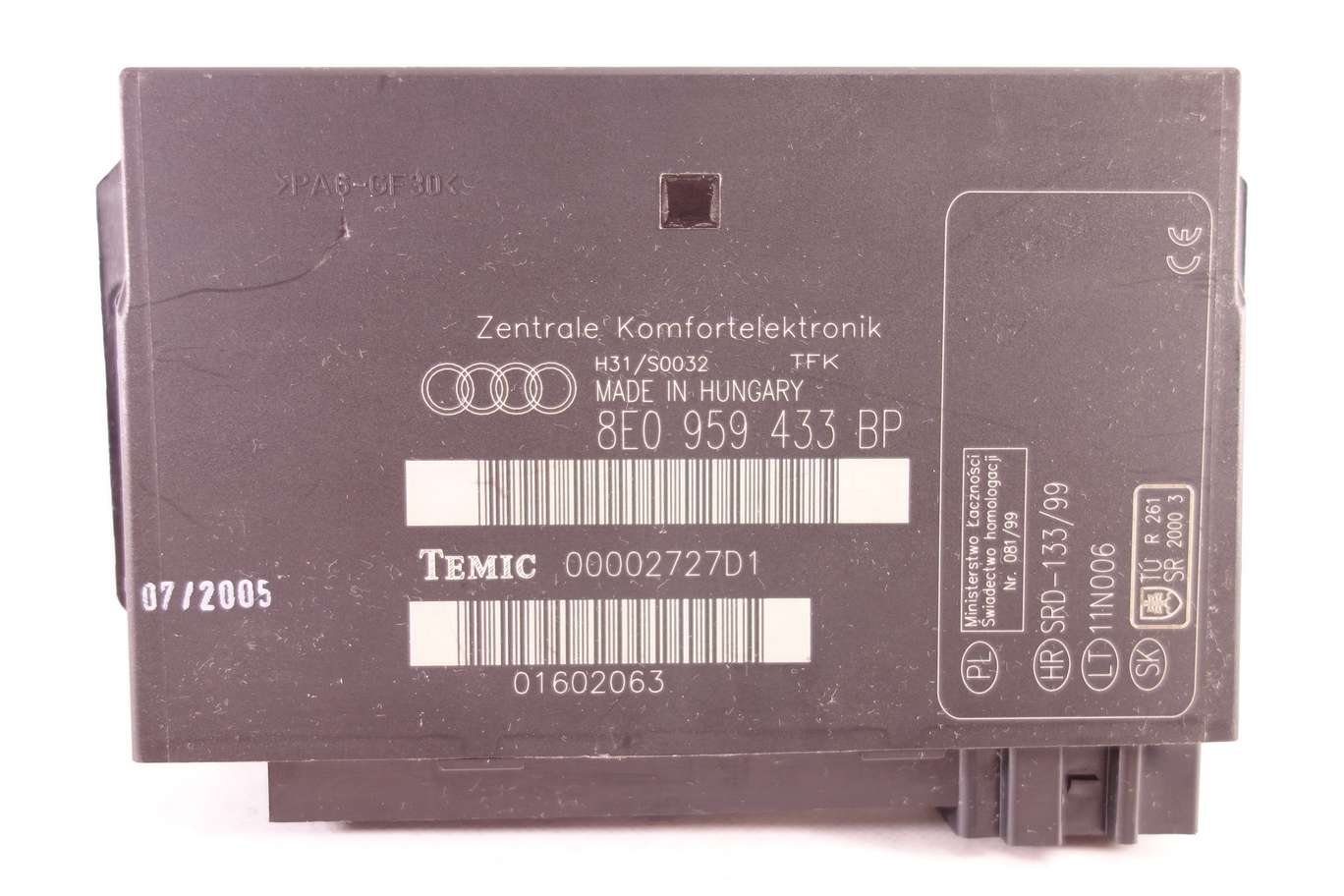 Módulo de confort Audi A4 8E0959433BP 8E0 959 433 BP TEMIC 00002727D1 - foto 1