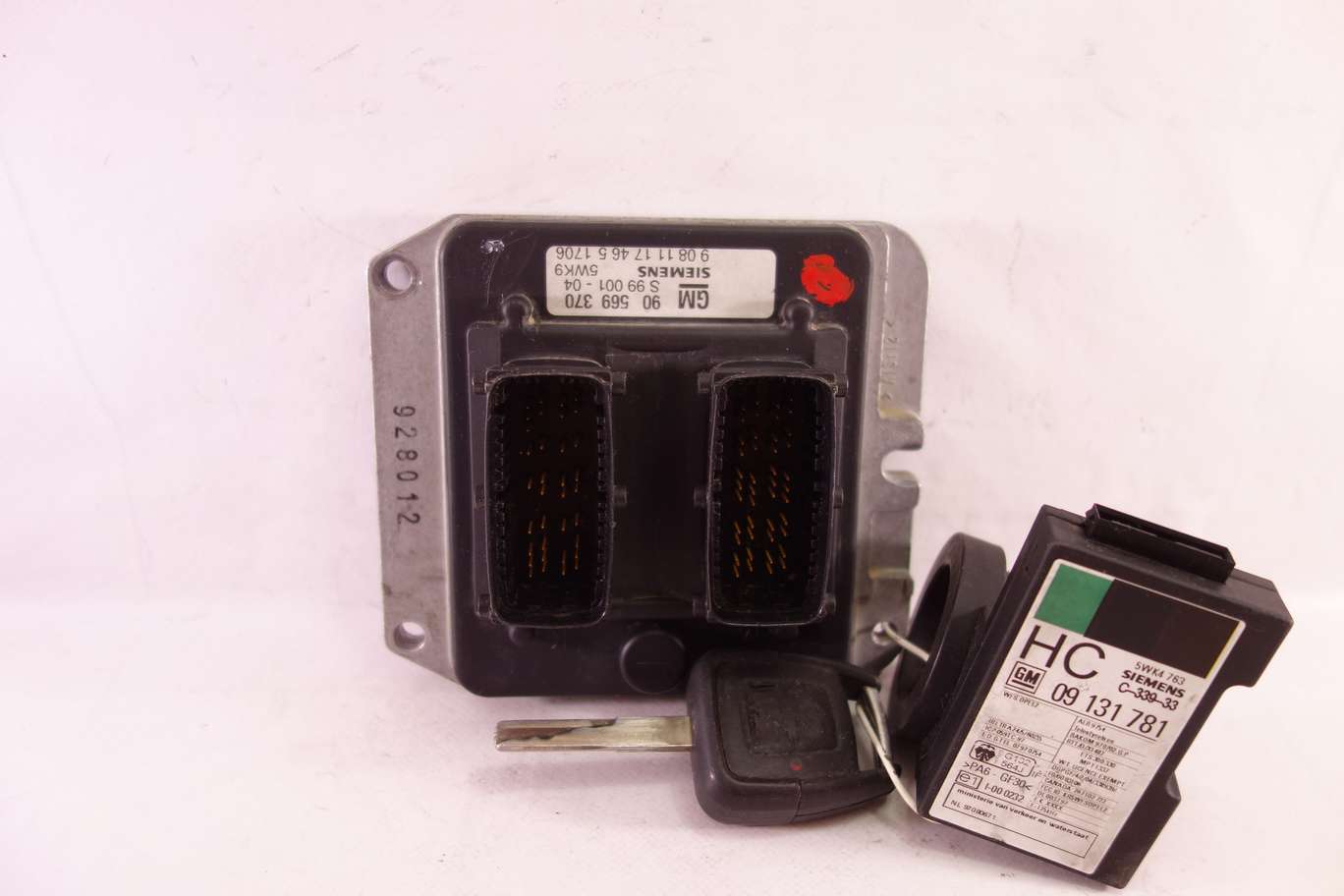 Centralita del motor con lector de llave Opel 90569370 90 569 370 S9900104 S 99 001 04 5WK91706 09131781 09 131 781 5WK4763 5WK4 763 - foto 1