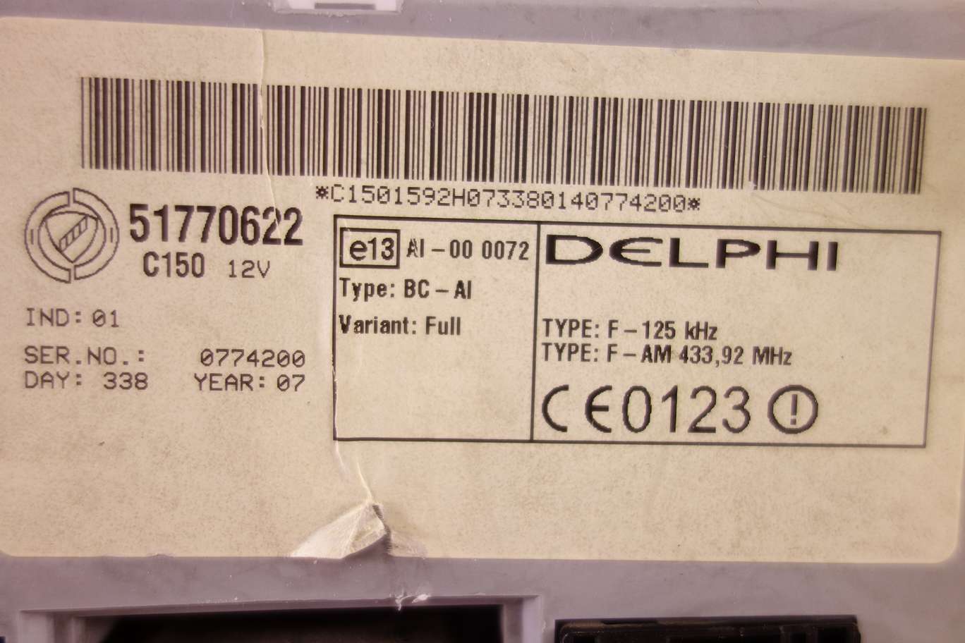 Modulo de confort Fiat Doblo 51770622 AI000072 AI 00 0072 - foto 2