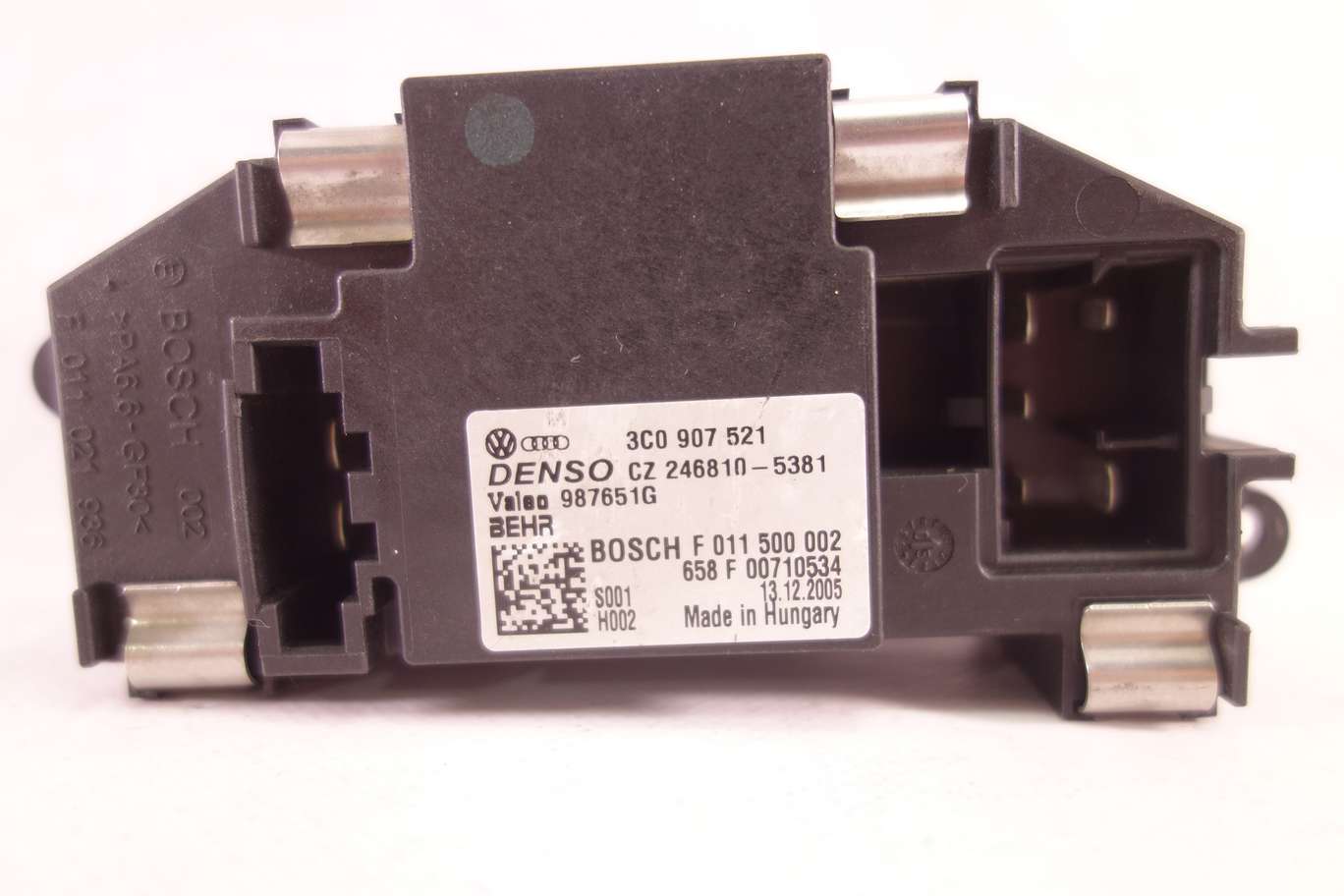 Resistencia calefacción VW 3C0907521 3C0 907 521 2468105381 246810 5381 Valeo 987651G BOSCH F011500002 F 011 500 002 F011021936 F 011 021 936 - foto 2