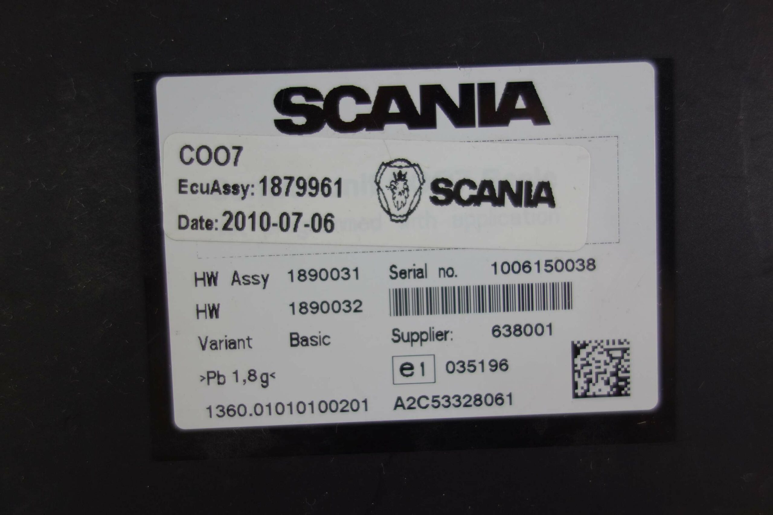 Módulo de control Scania 1879961 1360.01010100201 1360 01010100201 A2C53328061 - foto 2