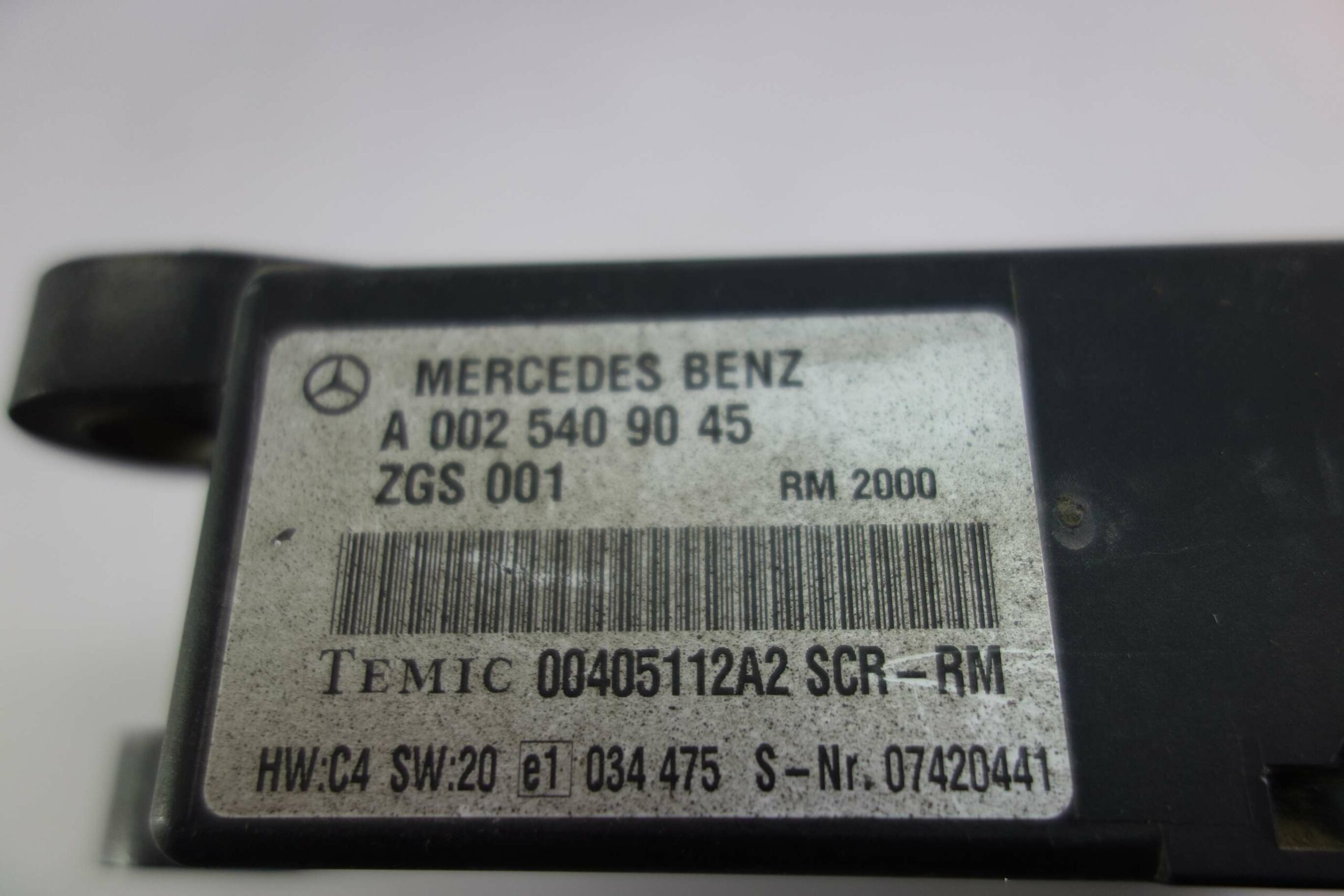 Unidad de control Mercedes A0025409045 A 002 540 90 45 Temic 00405112A2 - foto 2