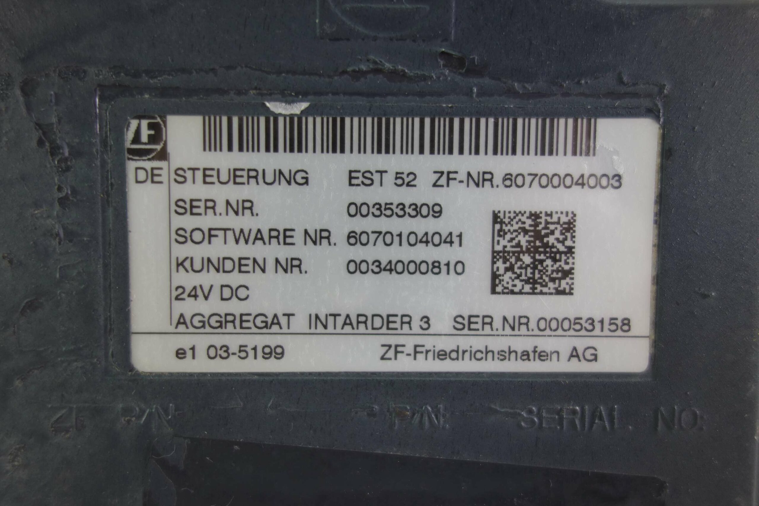 Unidad de control ZF 6070004003 6070104041 0034000810 E1 03-5199 E1 03 5199 E1035199 - foto 2
