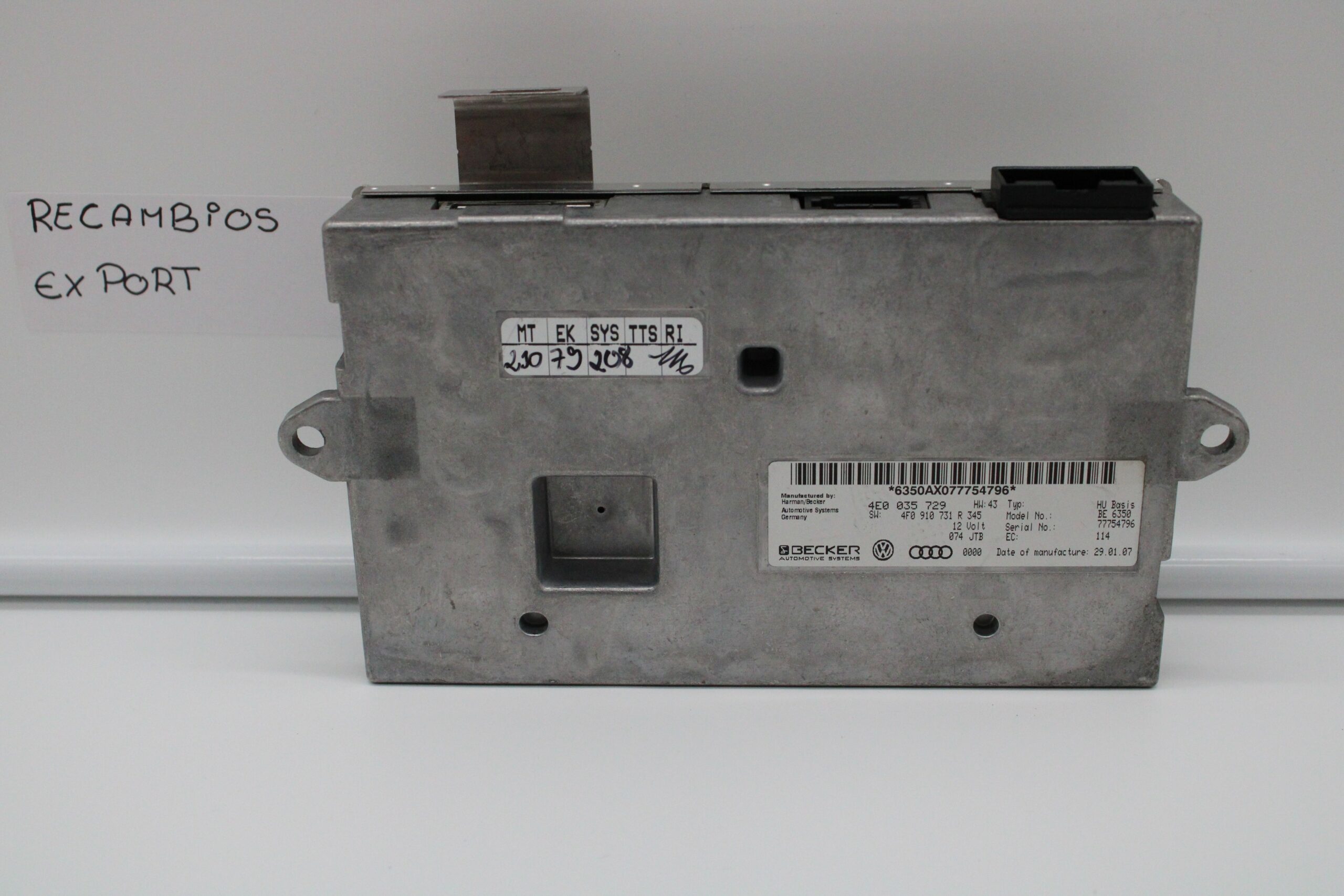 Módulo de Control Audi A6 4E0035729 4E0 035 729 4F0910731R 345 4F0 910 731 R 345 - foto 1