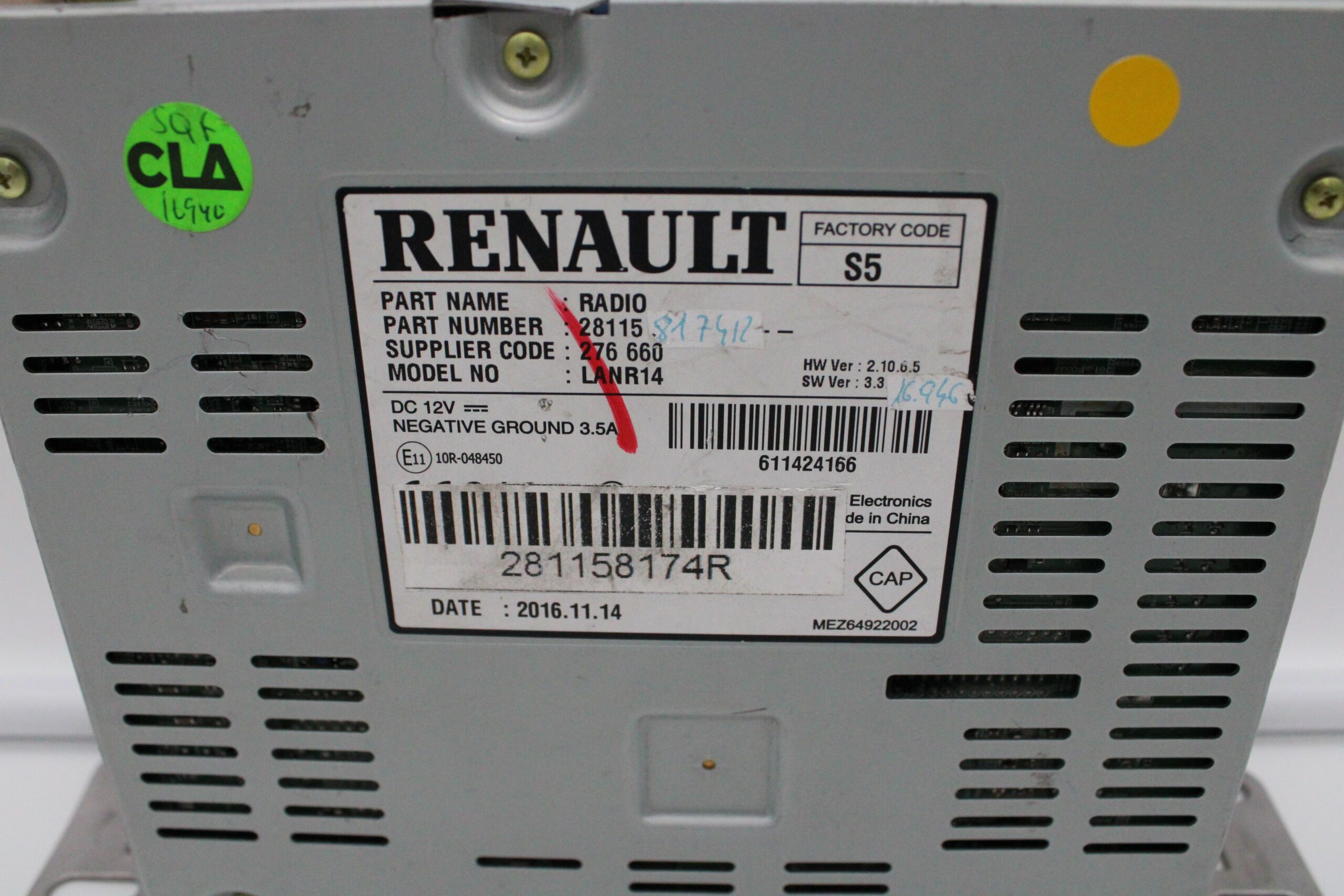 Sistema de Navegación Renault Grand Senic 281158174R 10R 048450 2015DJ3720 - foto 2
