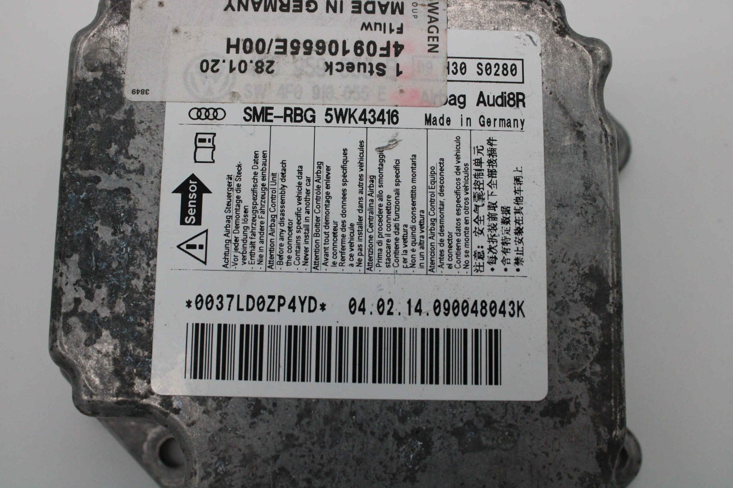 Centralita de Airbag Audi A6 4F0910655E 5WK43416 - foto 2