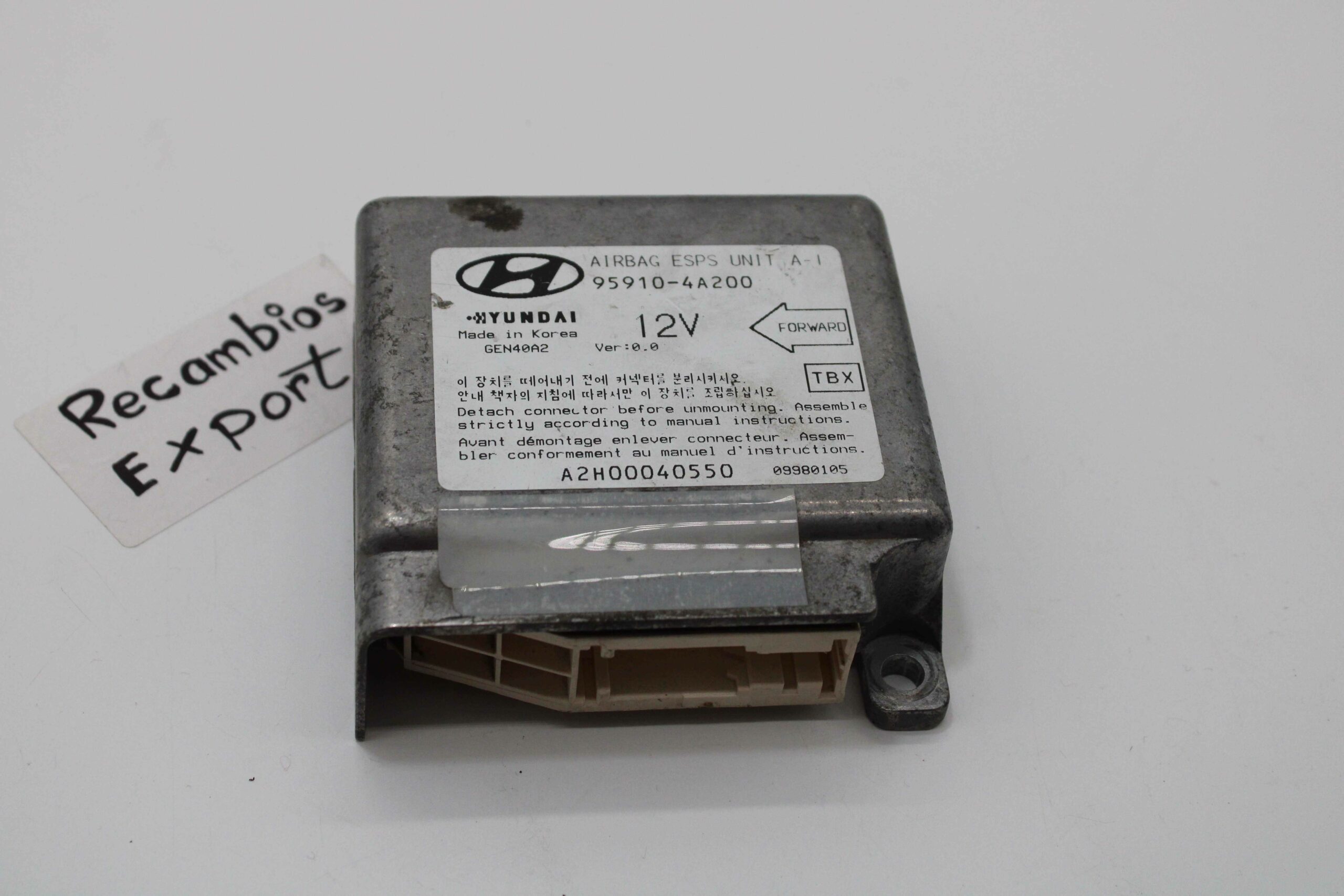 Centralita de Airbag Hyundai 959104A200 95910 4A200 GEN40A2 - foto 1
