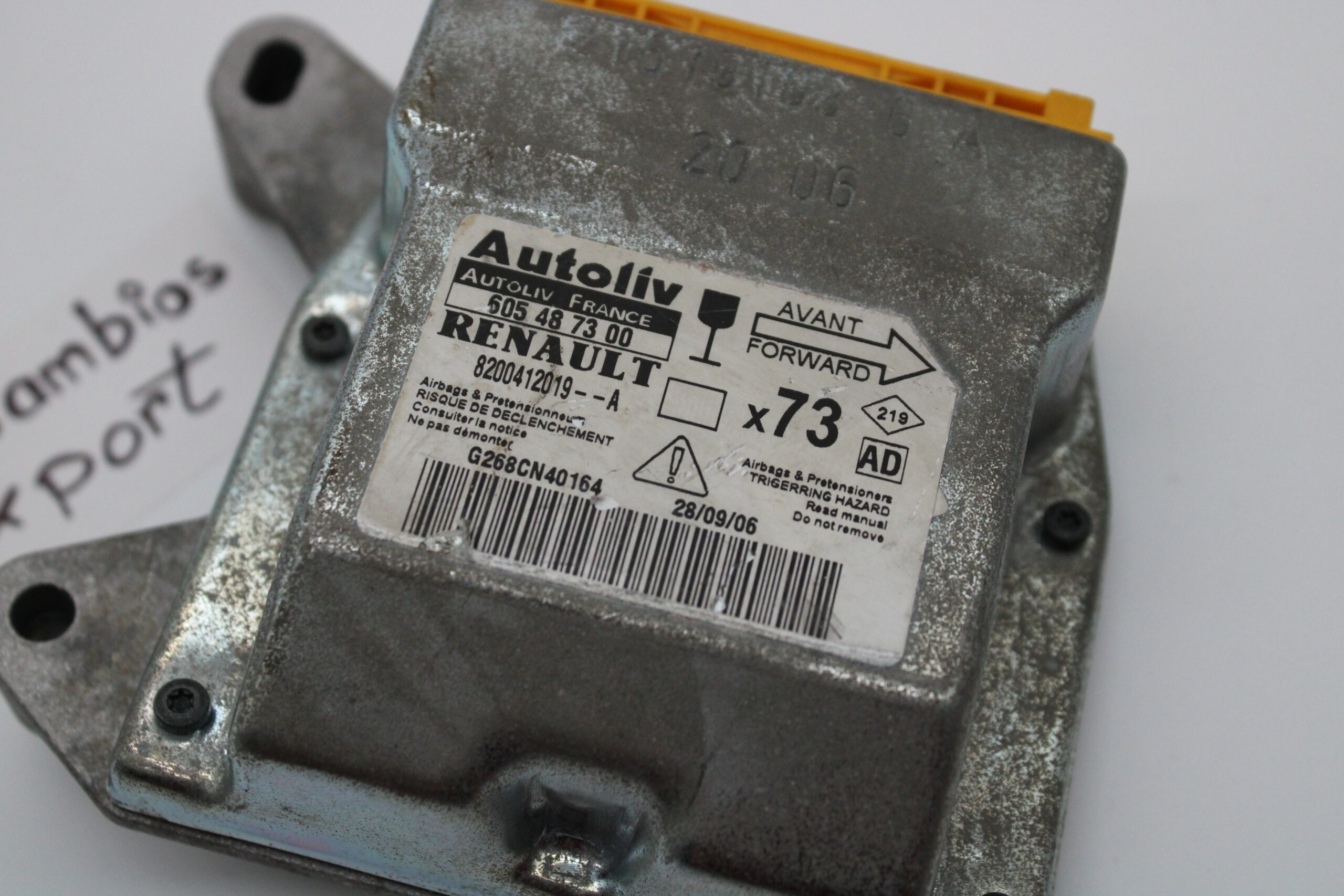 Centralita de Airbag Renault 605487300 AD 605 48 73 00 AD 8200412019A 8200412019 A - foto 2