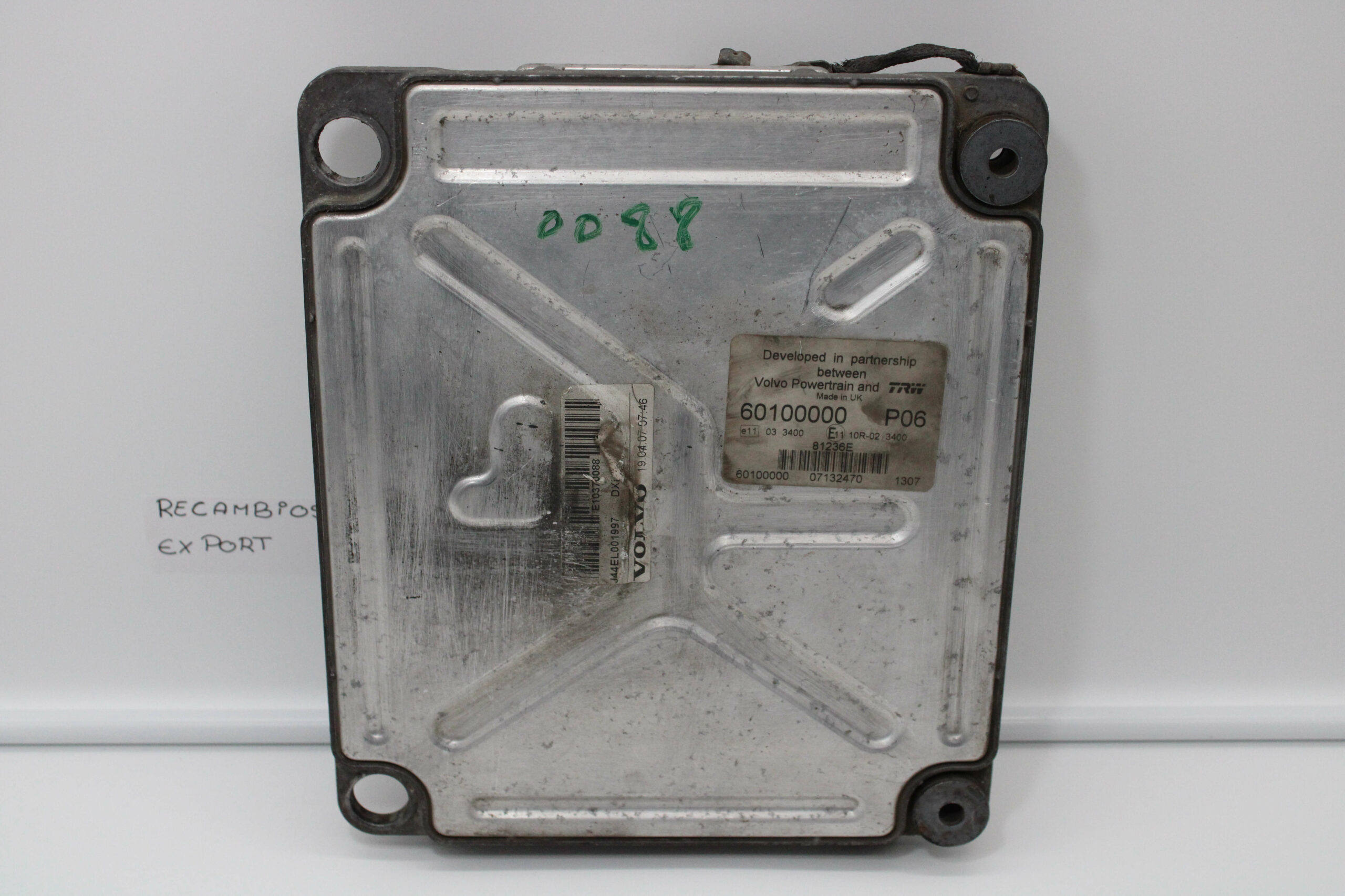 Centralita del motor ECU Volvo Renault 60100000P06 60100000 P06 10R-02 3400 10R023400 10R 02 3400 E1103400 E11 3400 - foto 3