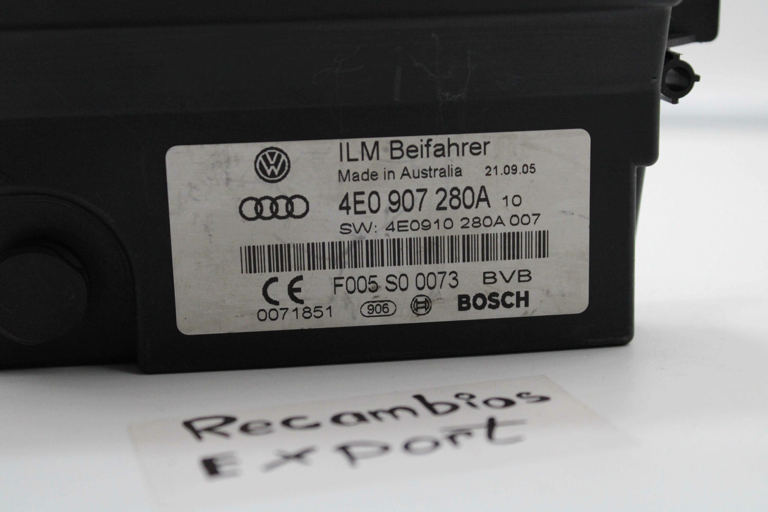 Módulo de Control Audi A8 4E0907280A 4E0 907 280A BOSCH F005S00073 F005 S0 0073 - foto 2