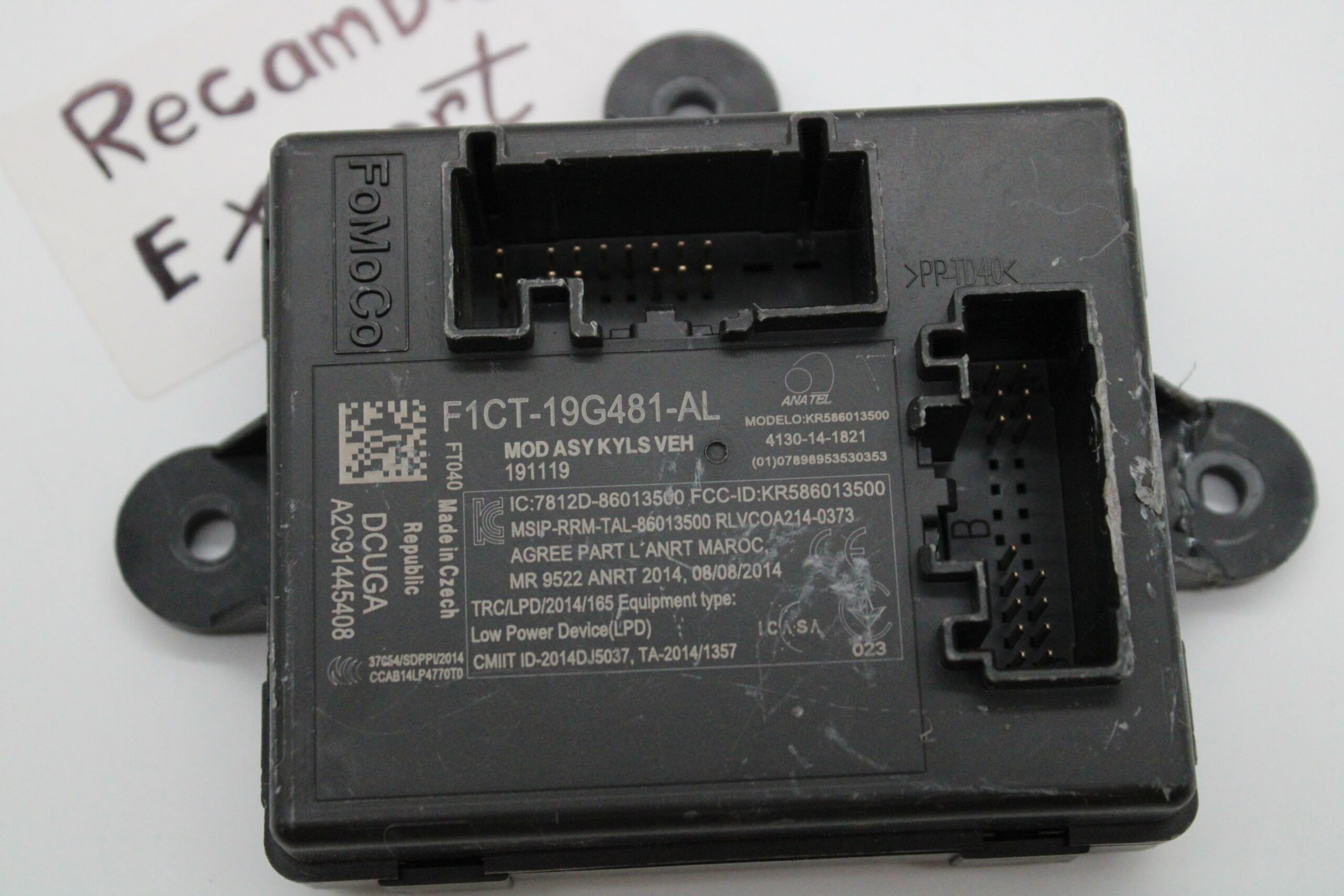 Módulo electrónico Ford Kuga F1CT19G481AL F1CT 19G481 AL 4130141821 4130 14 1821 A2C91445408 - foto 2