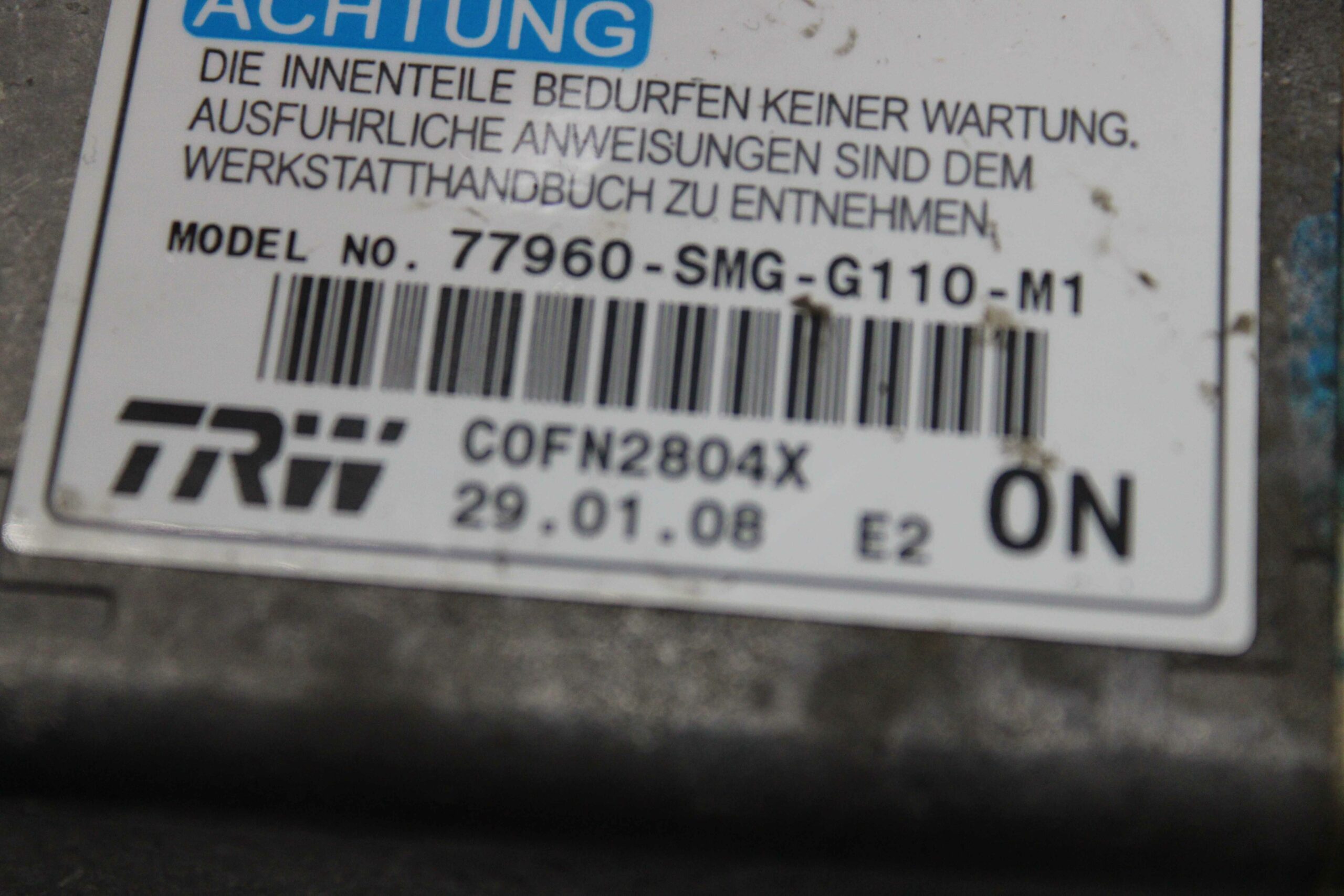 Centralita Airbag Honda Civic 77960SMGG110M1 77960 SMG G110 M1 - foto 2